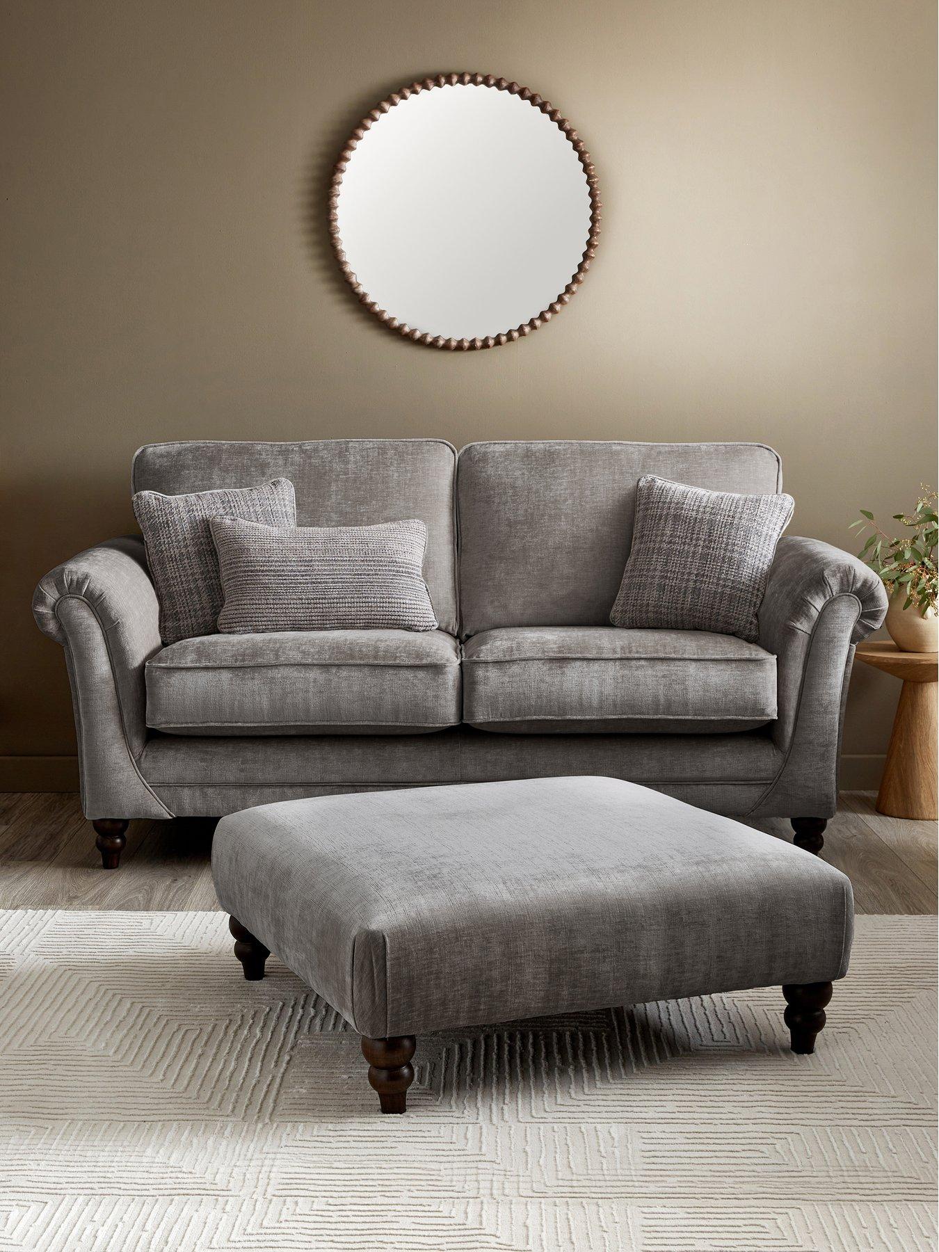 The Very Collection Highgate 3 Seater Fabric Sofa + Footstool Set