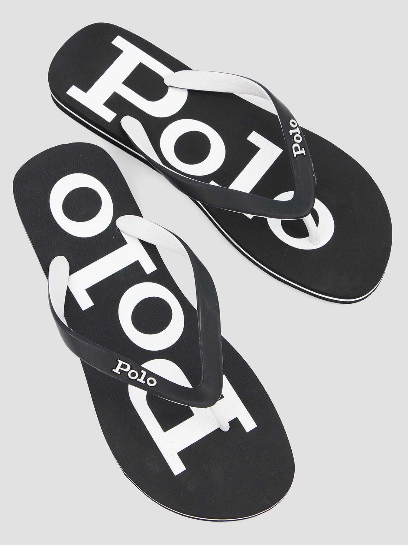  image of polo-ralph-lauren-bolt-flip-flops-black