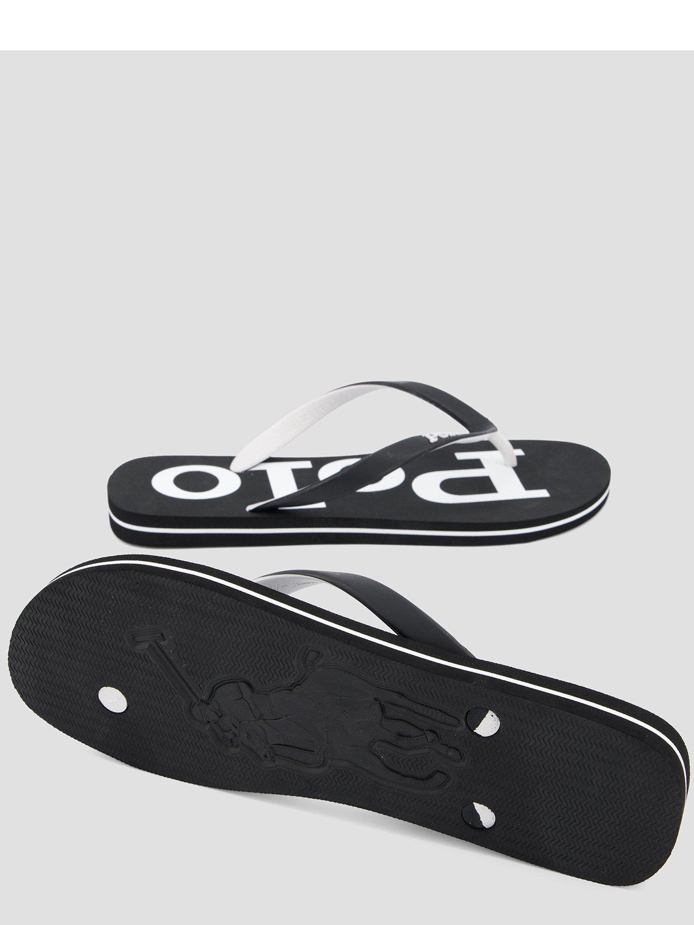  image of polo-ralph-lauren-bolt-flip-flops-black
