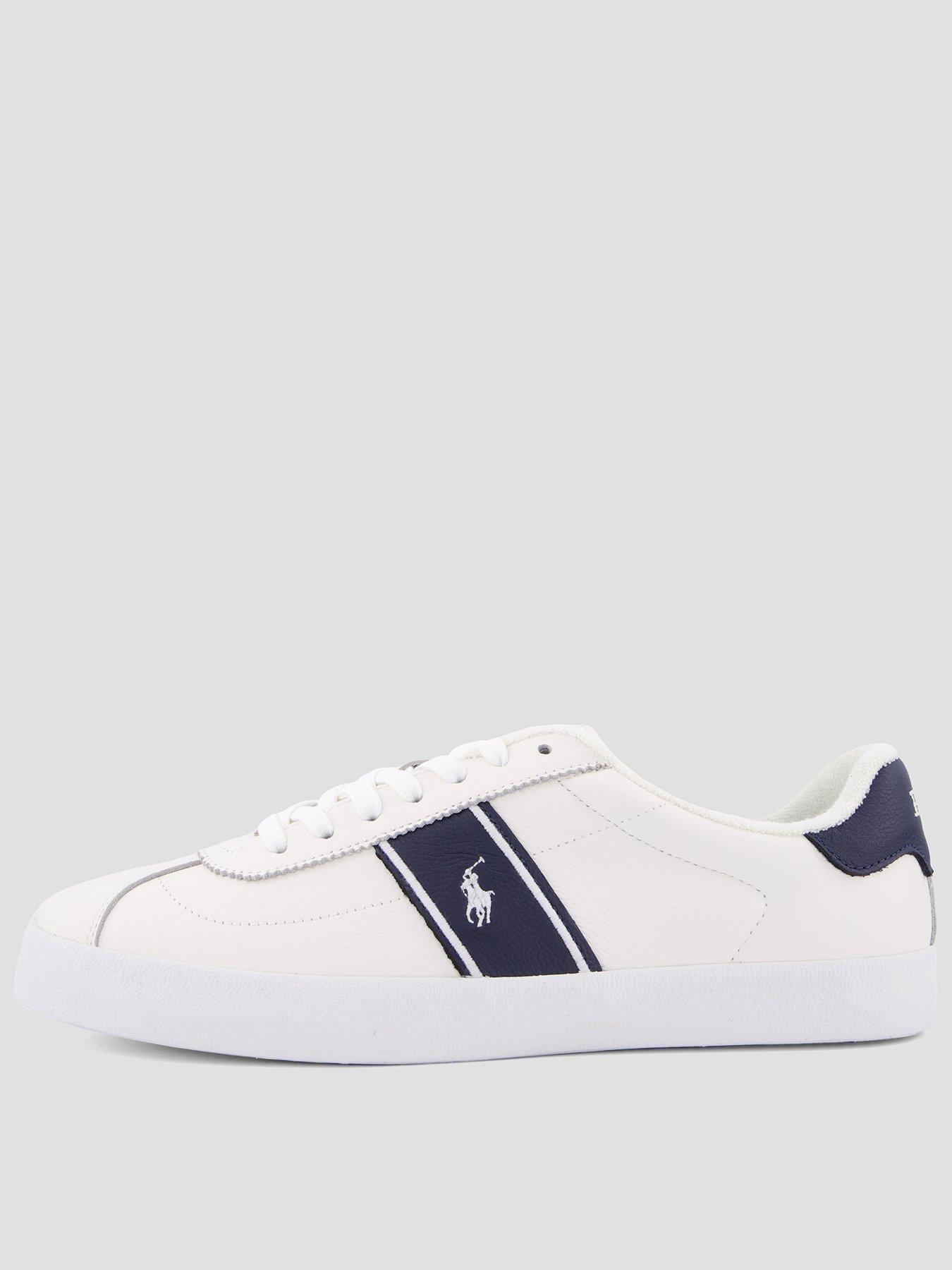 Polo Ralph Lauren Lauren Court Vulc Leather/suede Sneakers - Navy
