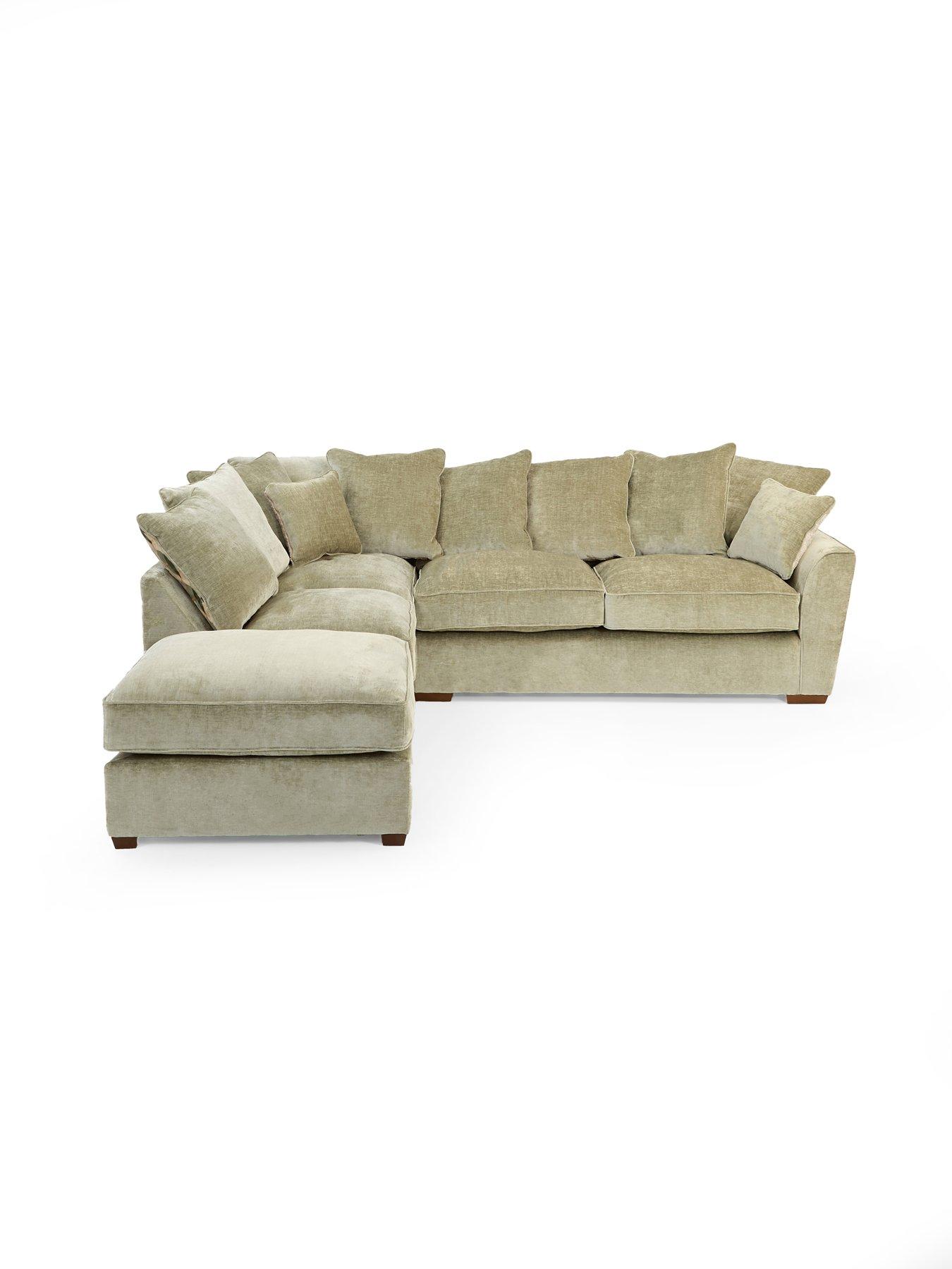 Image 4 of 7 of The Very Collection Clover Left Hand Scatterback Corner Chaise With Footstool