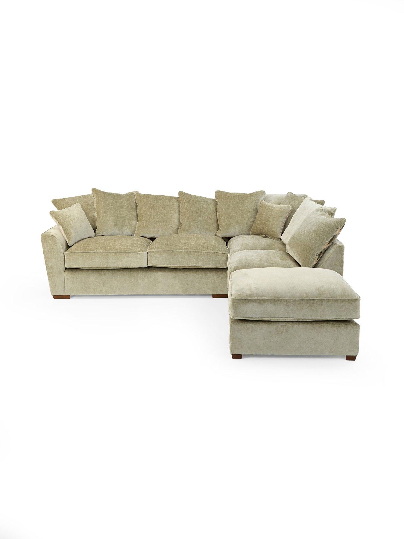 Image 4 of 7 of The Very Collection Clover Right Hand Scatterback Corner Chaise With Footstool