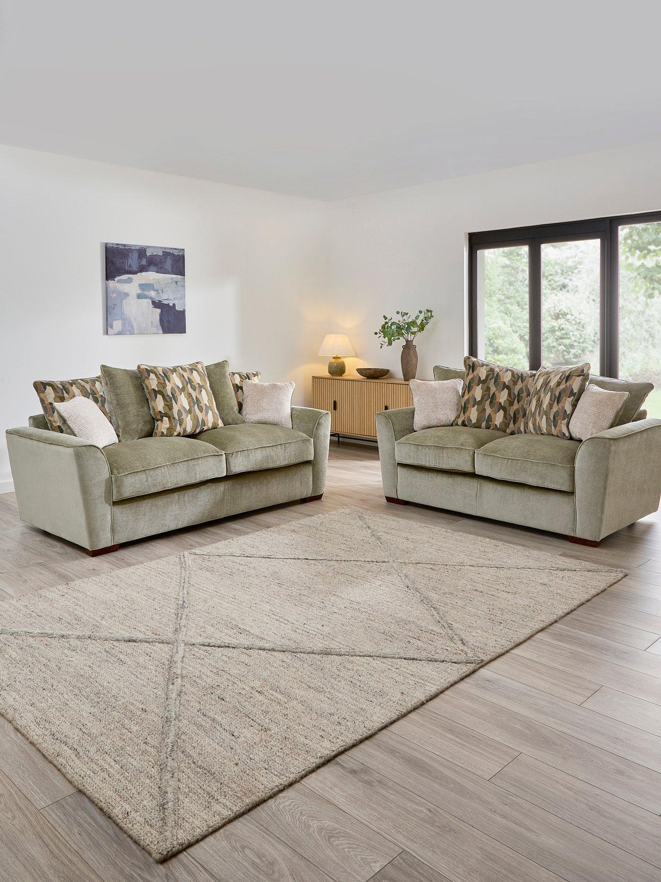 The Very Collection Clover 3 + 2 Seater Scatterback Sofa