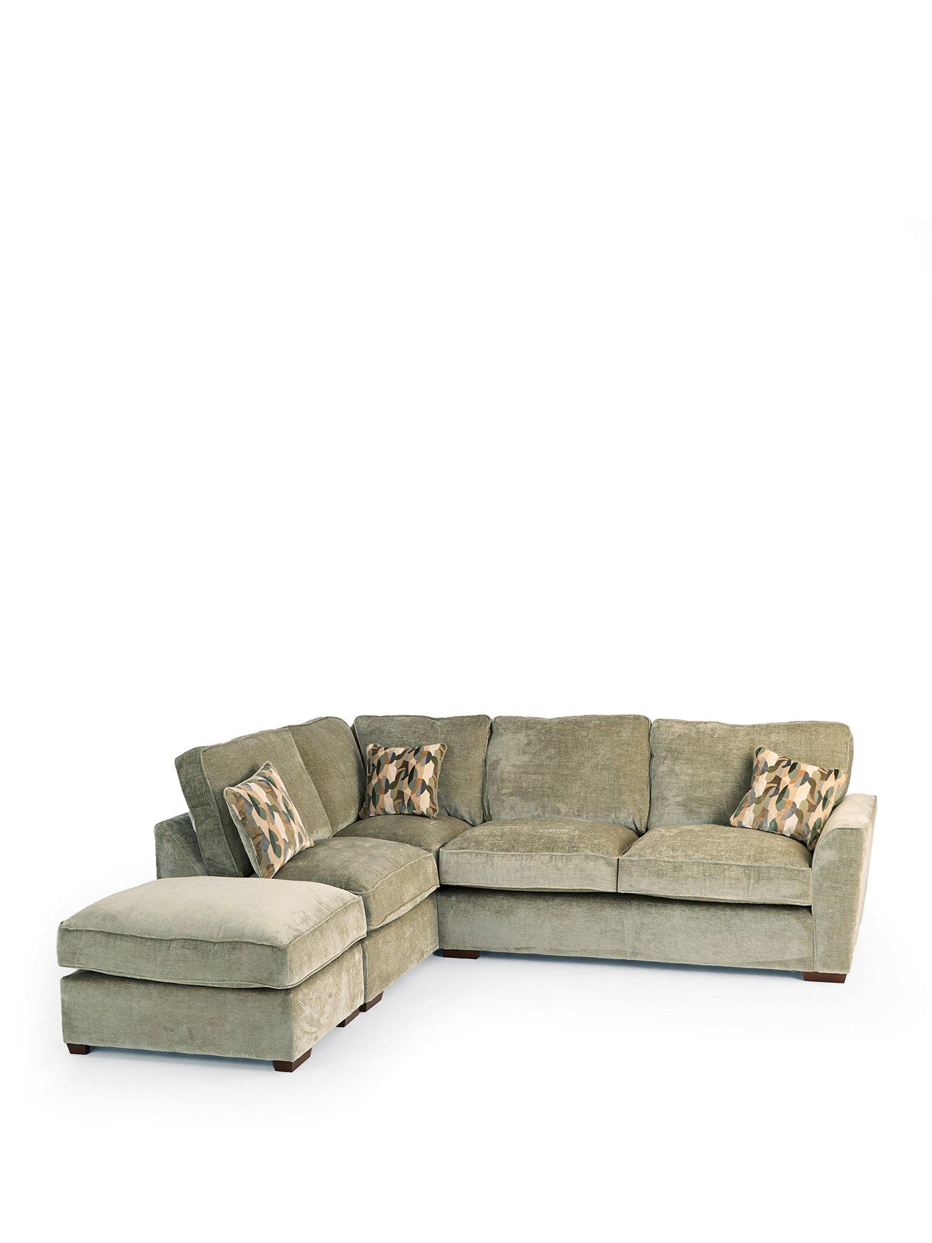 Image 2 of 7 of The Very Collection Clover Left Hand Corner Chaise with Footstool&nbsp;- Made to Order in the UK