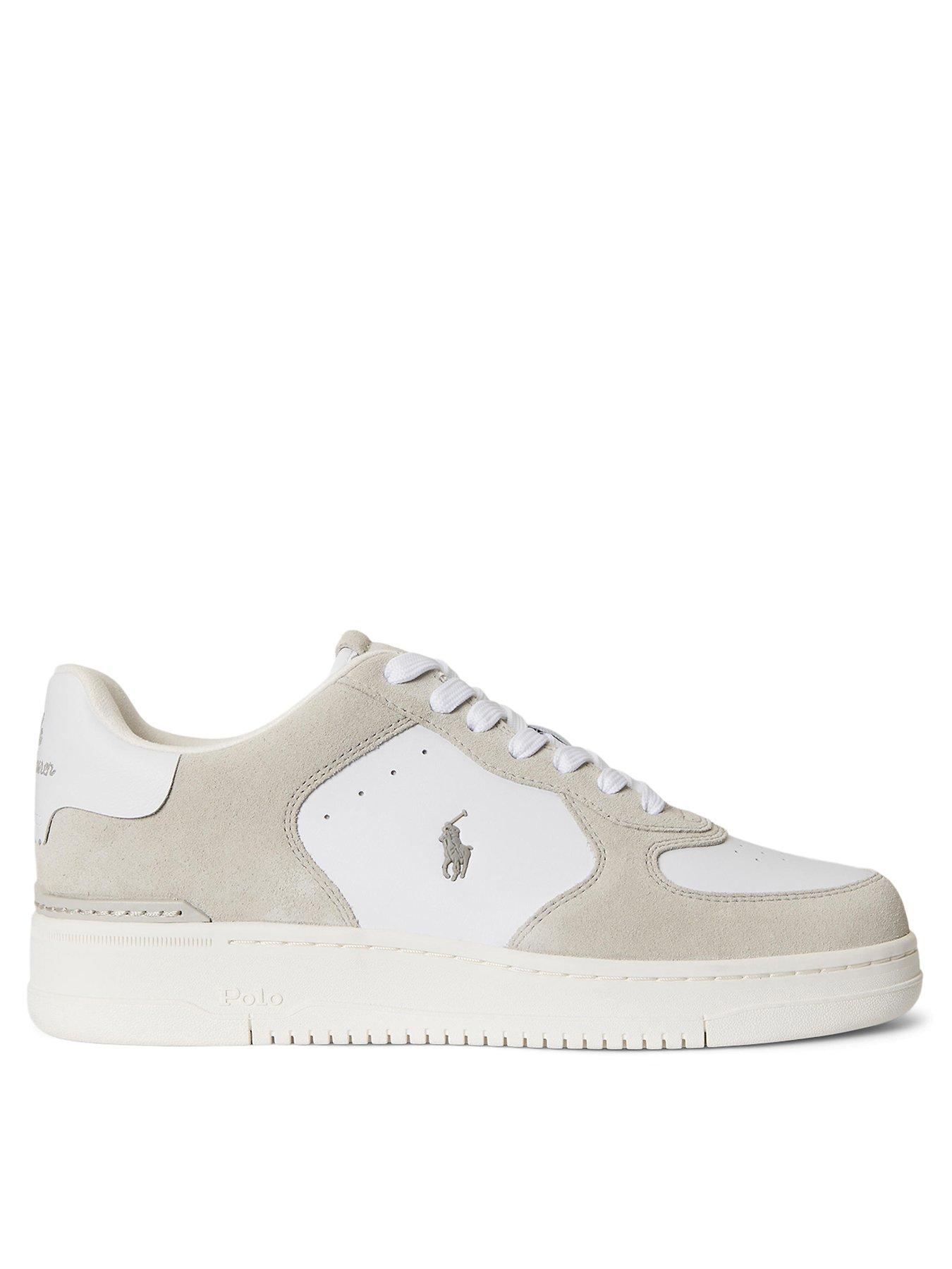 Polo Ralph Lauren Polo Ralph Lauren Masters Court Nubuck and Leather Trainers - White