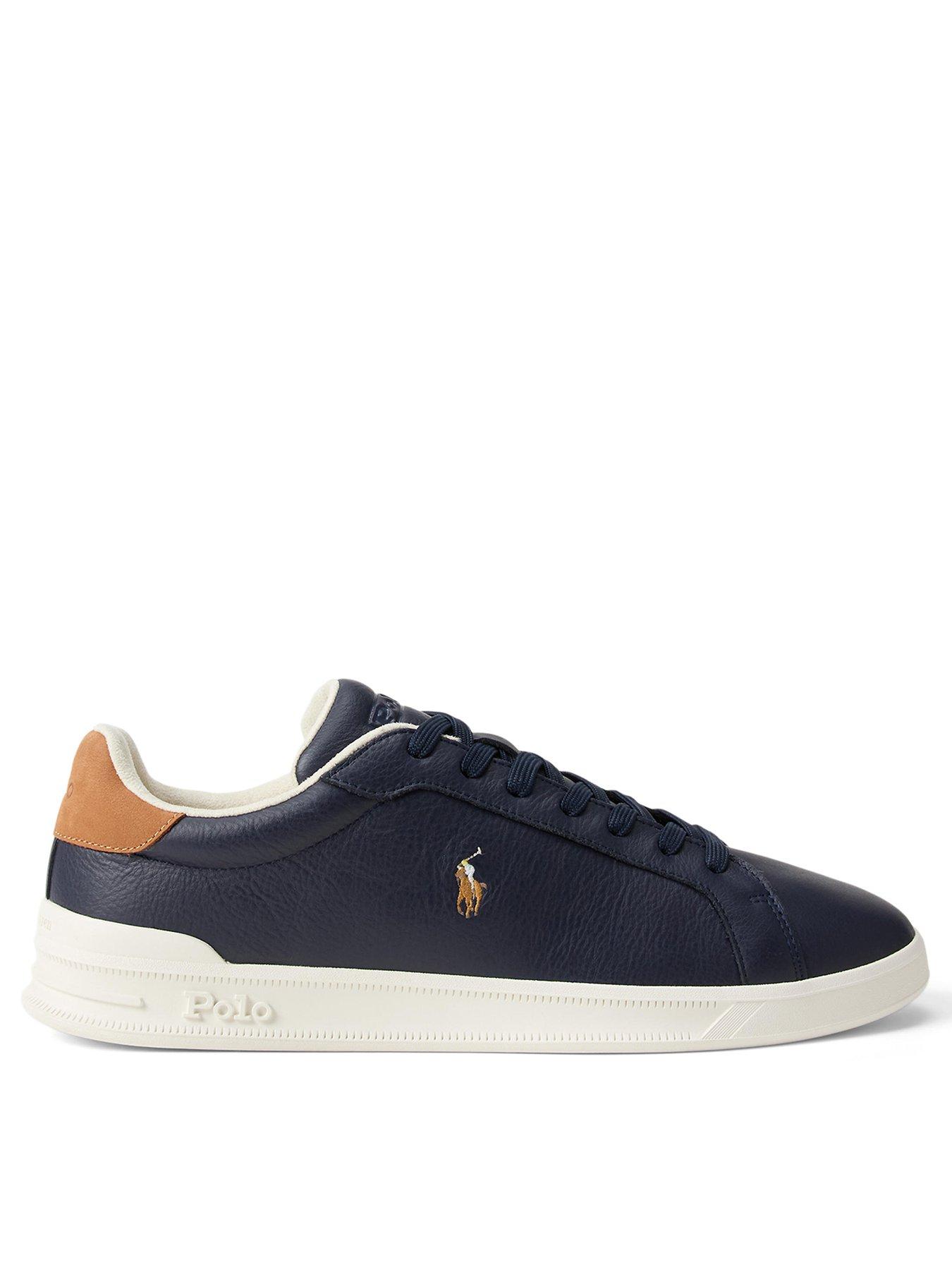Polo Ralph Lauren Polo Ralph Lauren Heritage Court Leather Trainers - Navy