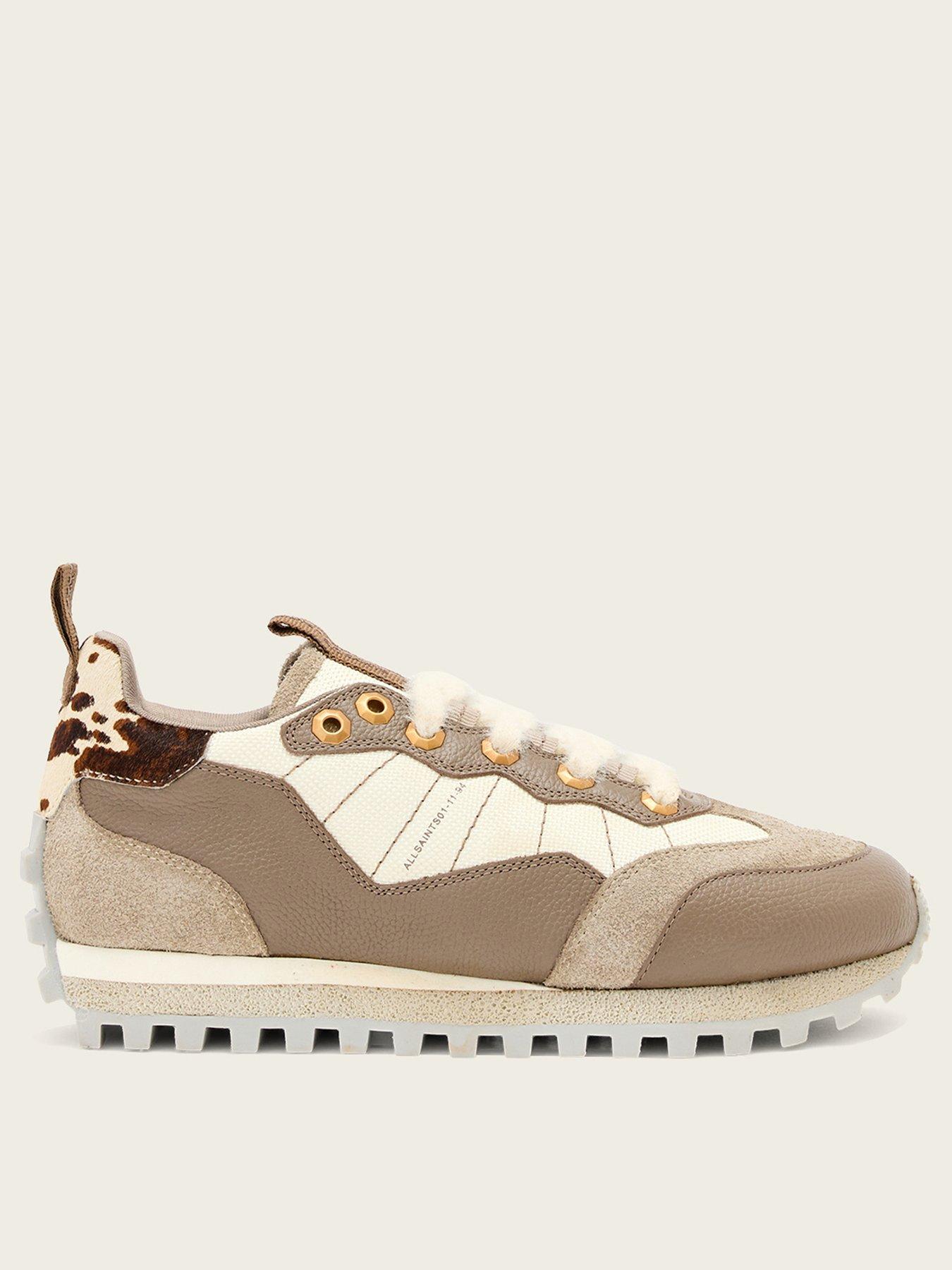  image of allsaints-nevis-suede-trainers-brown