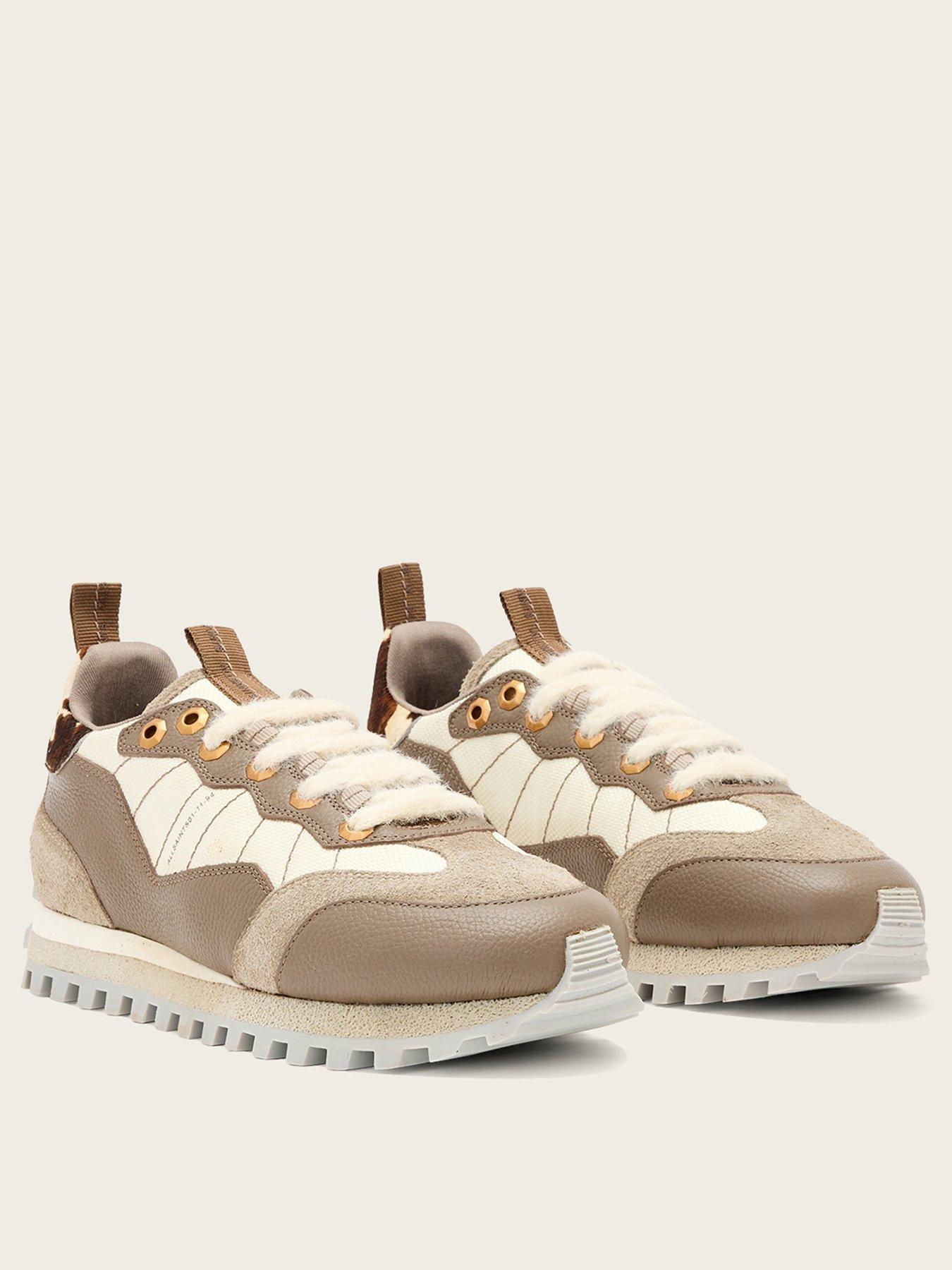  image of allsaints-nevis-suede-trainers-brown