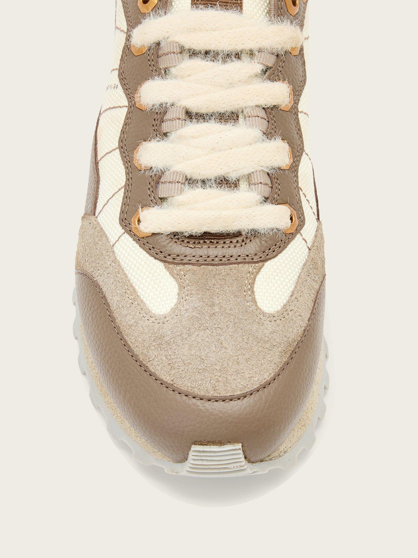  image of allsaints-nevis-suede-trainers-brown