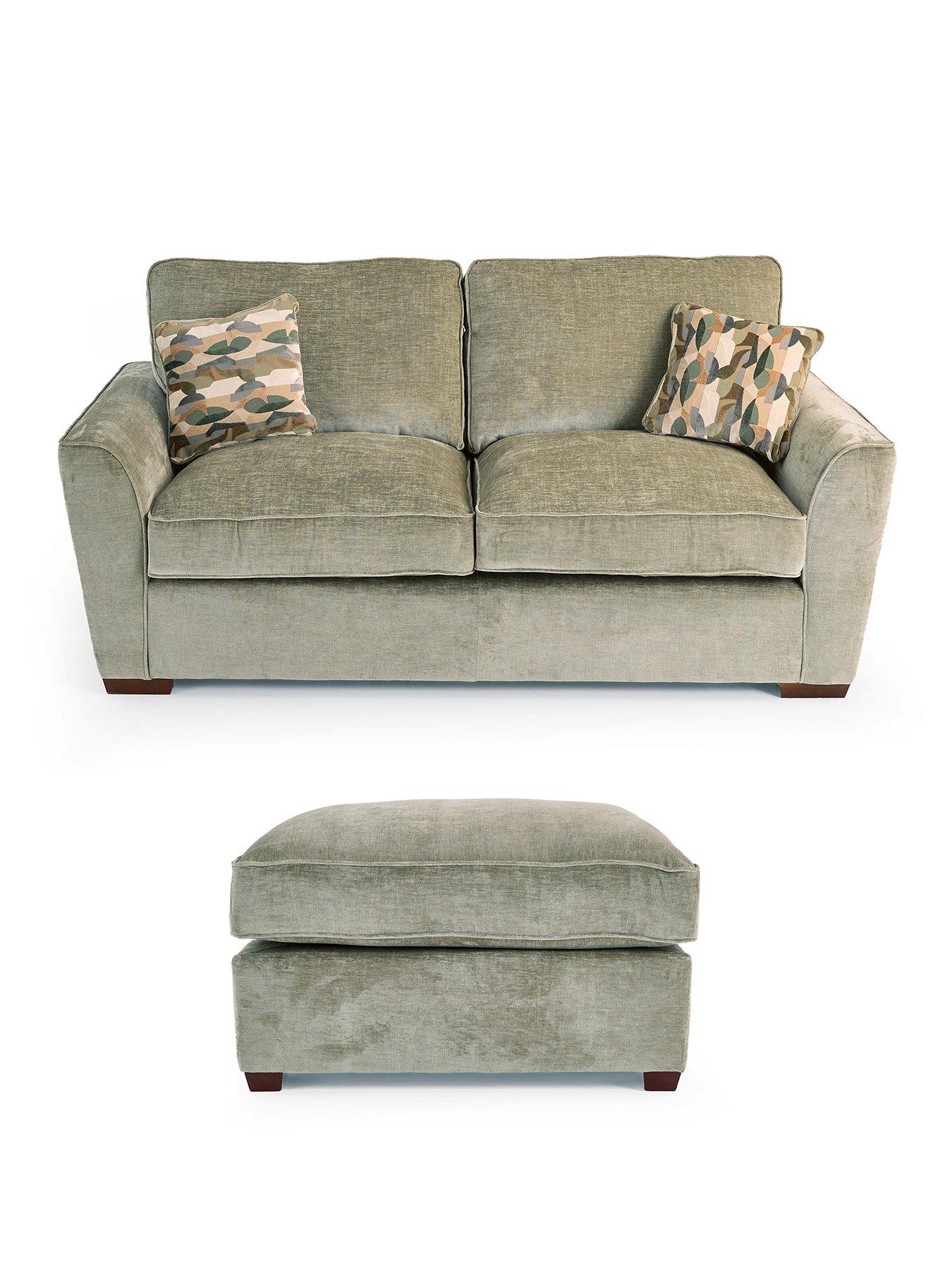 Image 2 of 7 of The Very Collection Clover 3 Seater + Footstool