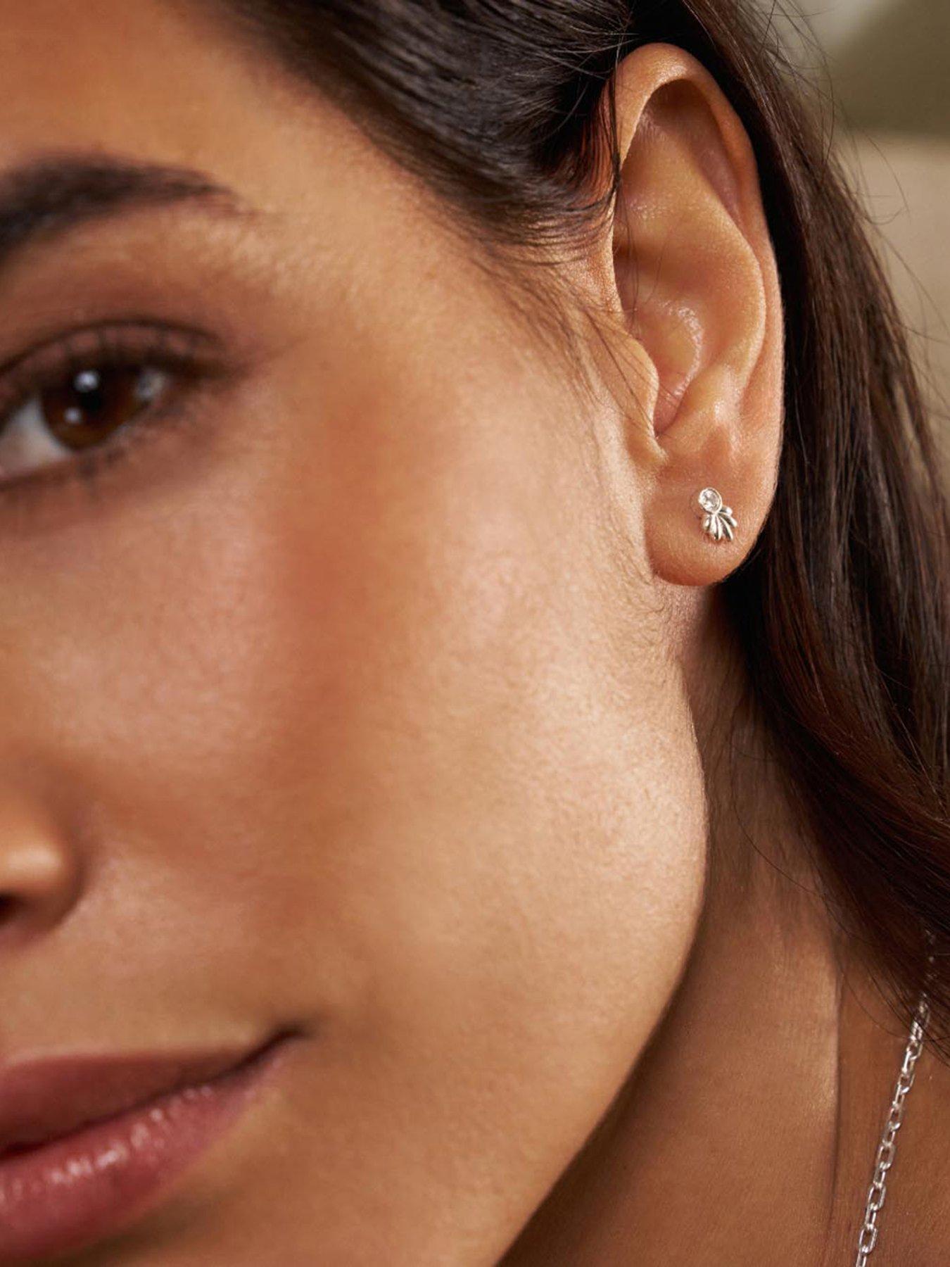  image of chlobo-glistening-flower-bud-stud-earrings