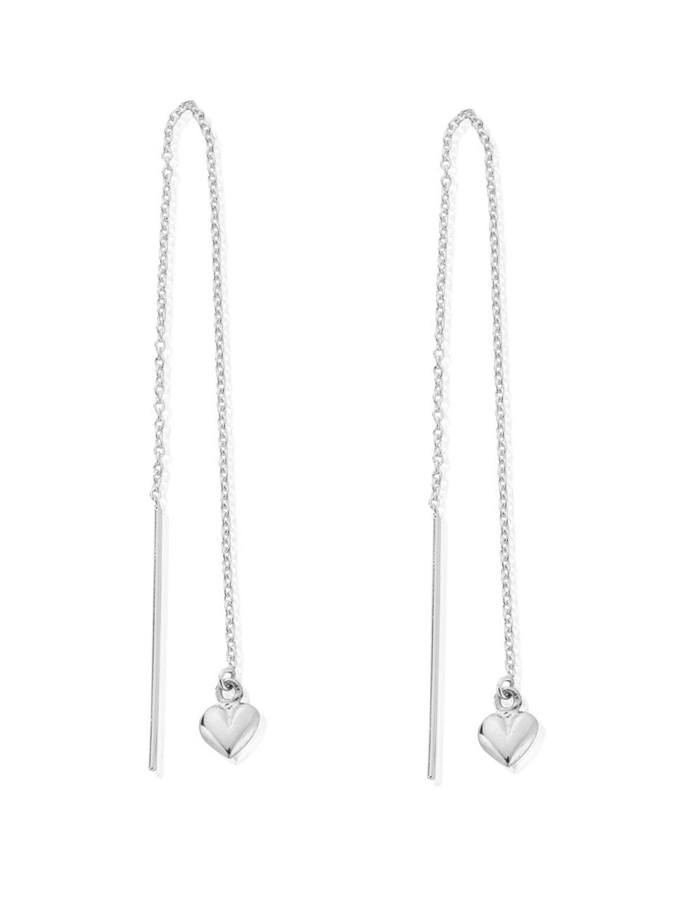  image of chlobo-mini-puffed-heart-pull-through-earrings