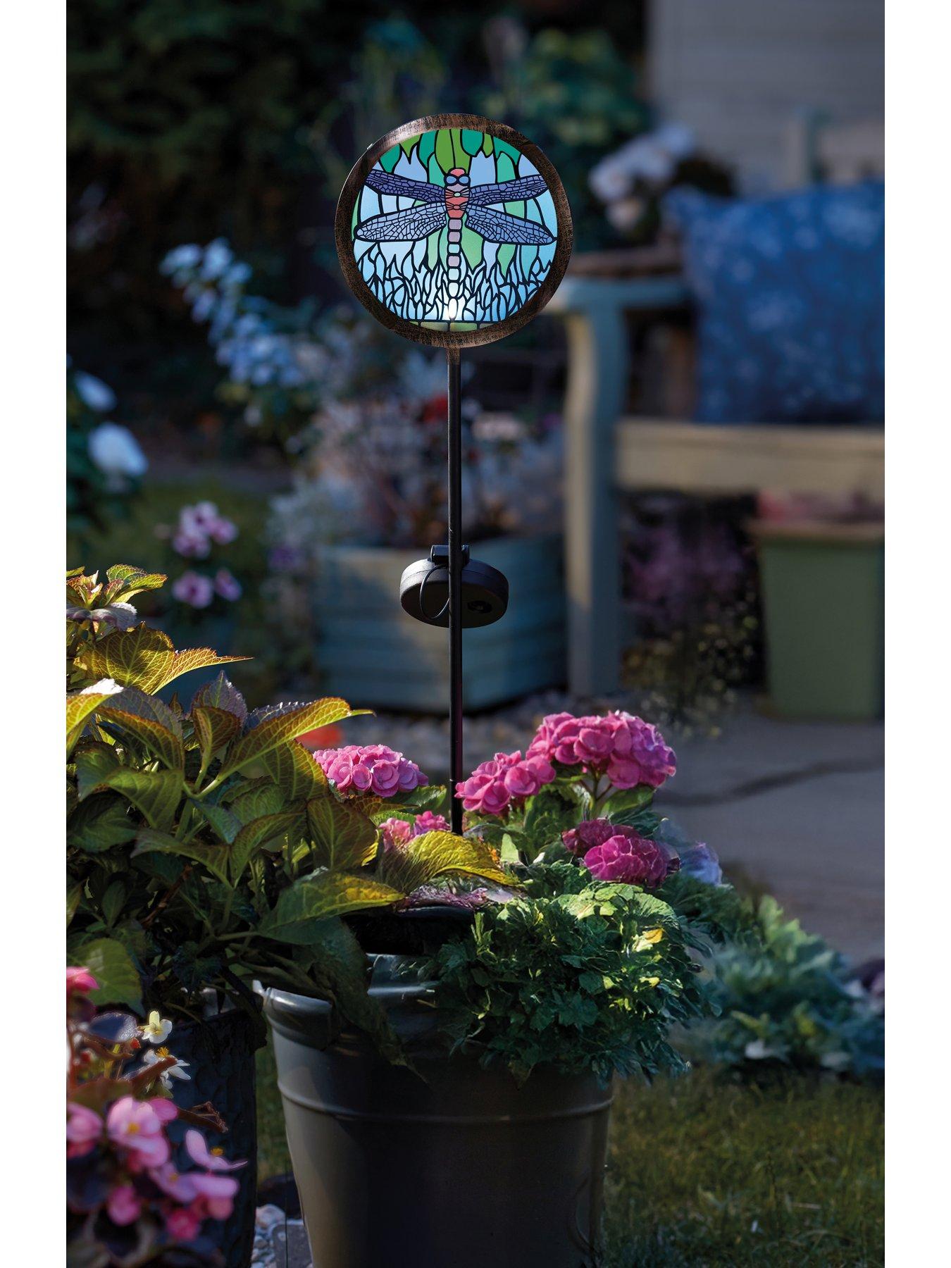 Smart Solar Tiffany Dragonfly Stake