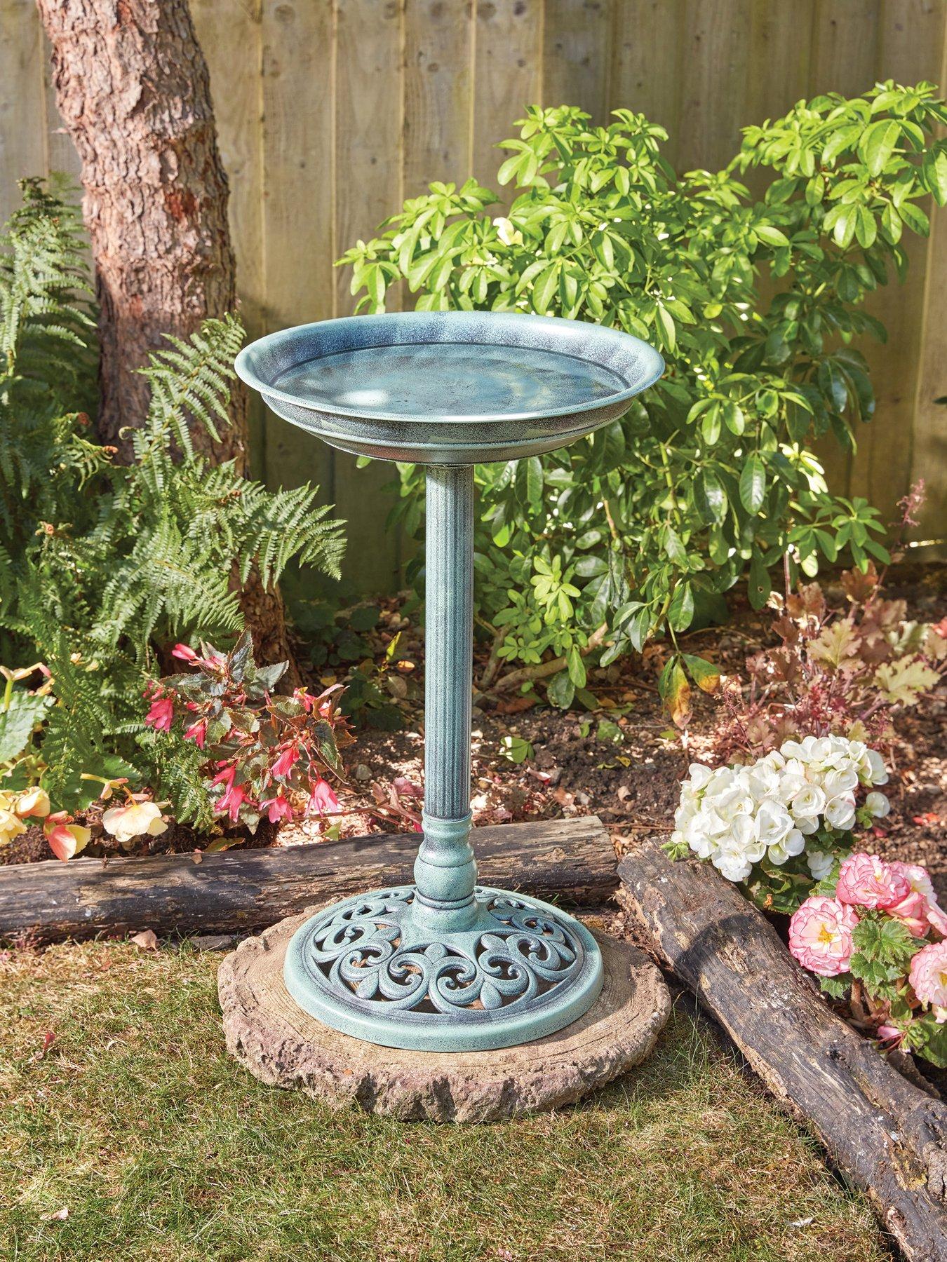 front image of smart-garden-verdigris-bird-bath
