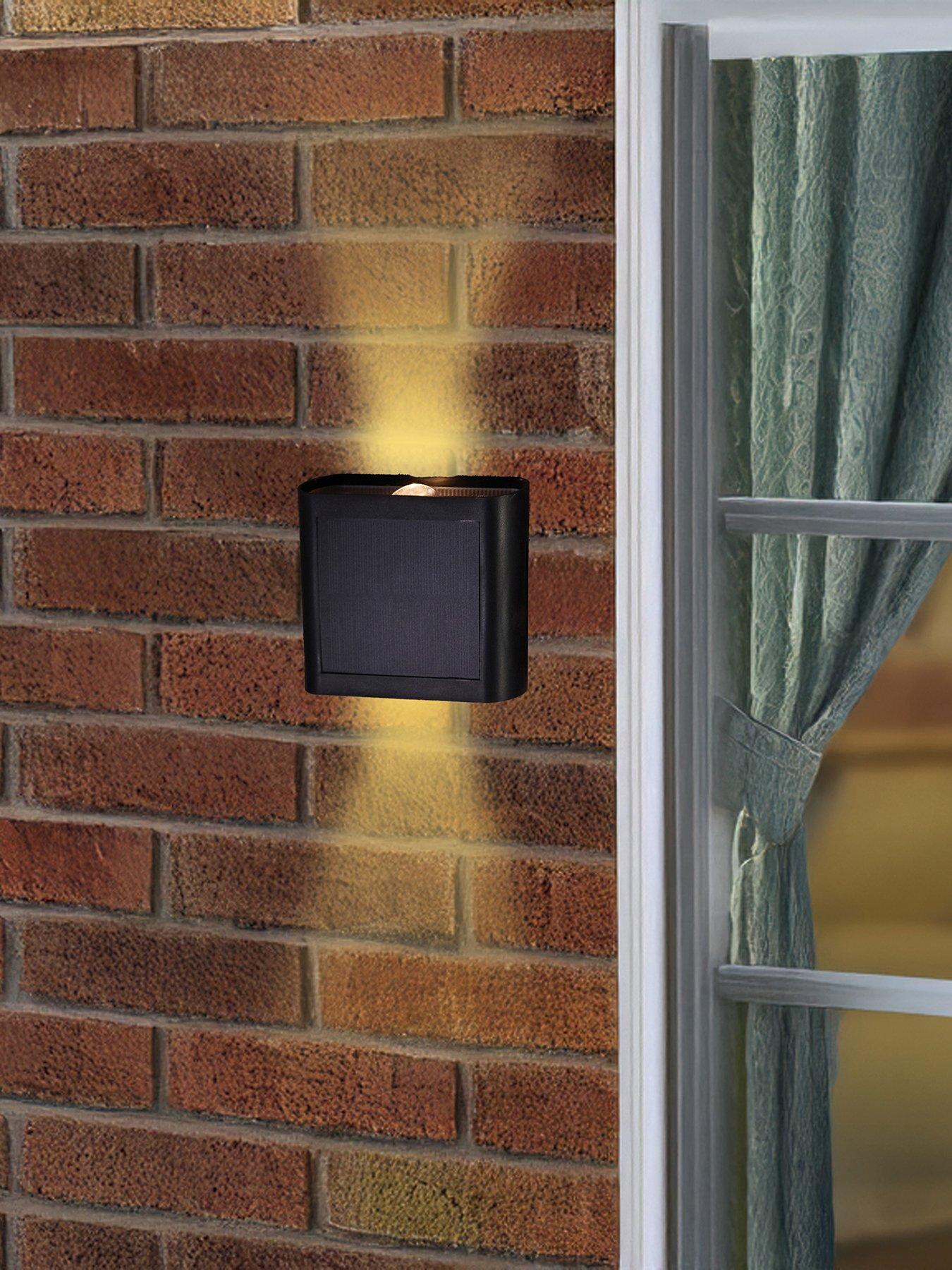 Smart Solar 2 Way Wall, Fence & Post Light - 2pk