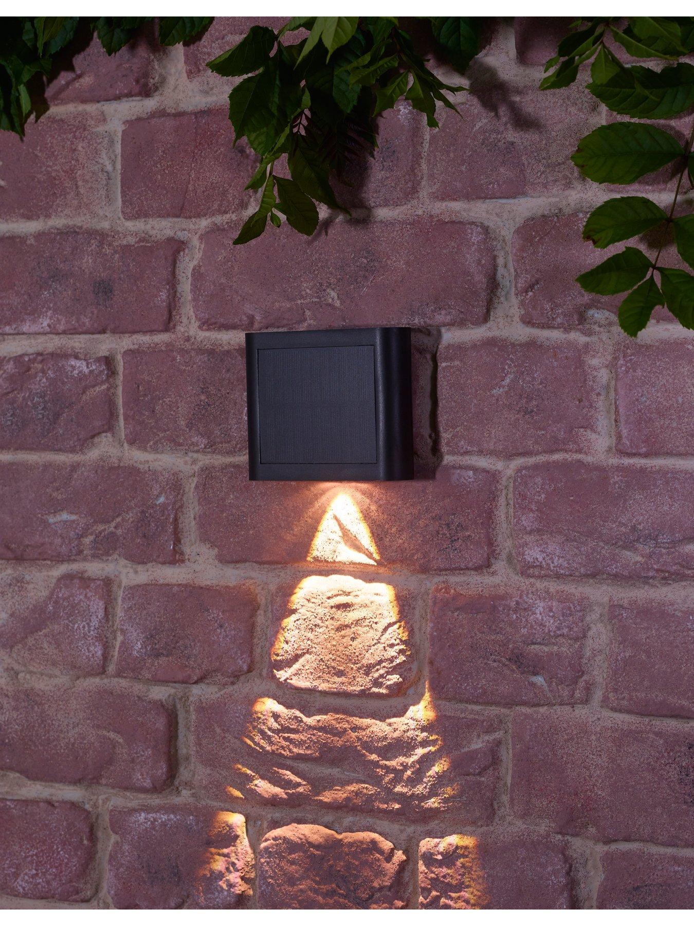  image of smart-solar-2-way-wall-fence-post-light-2pk