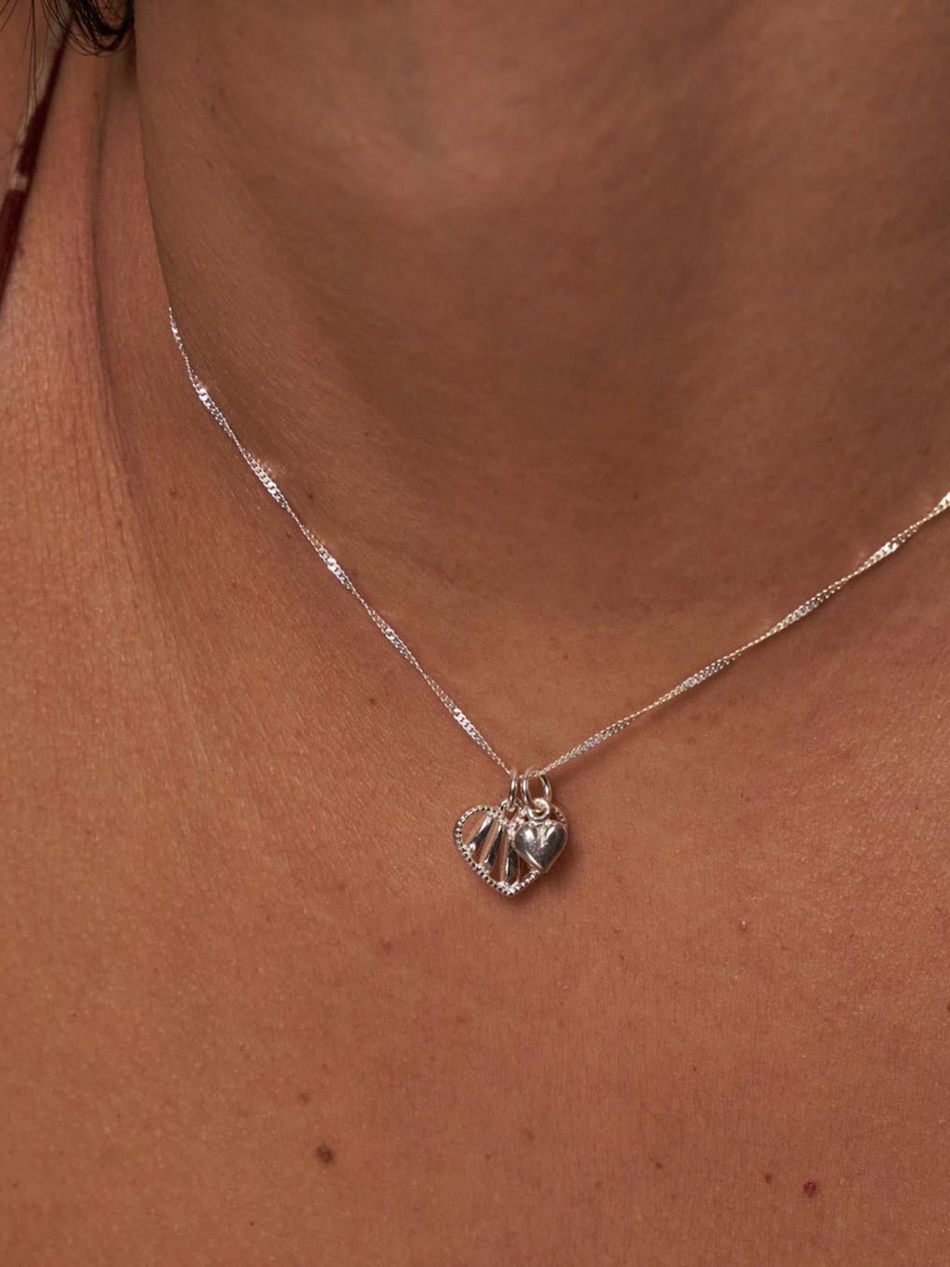  image of chlobo-tiny-twisted-rope-chain-loving-hearts-necklace