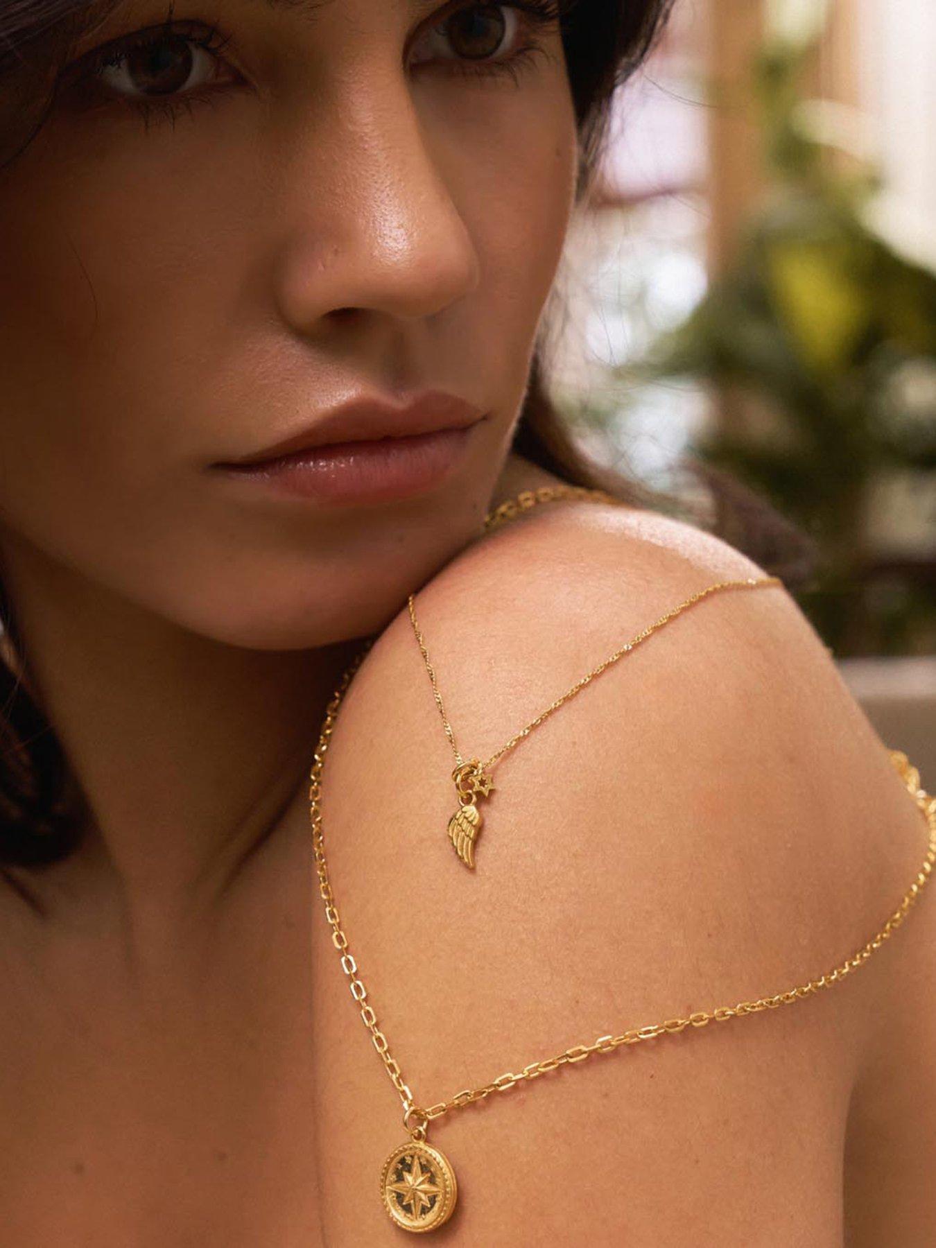  image of chlobo-gold-tiny-twisted-rope-chain-guidance-necklace