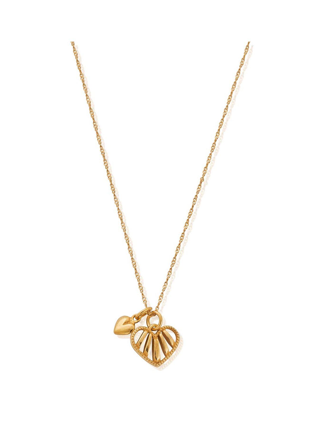 Image 1 of 1 of ChloBo Gold Tiny Twisted Rope Chain Loving Hearts Necklace
