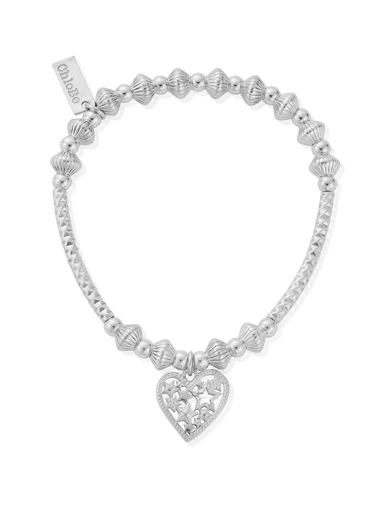 ChloBo PATTERN NOODLE DISC STARRY HEART BRACELET