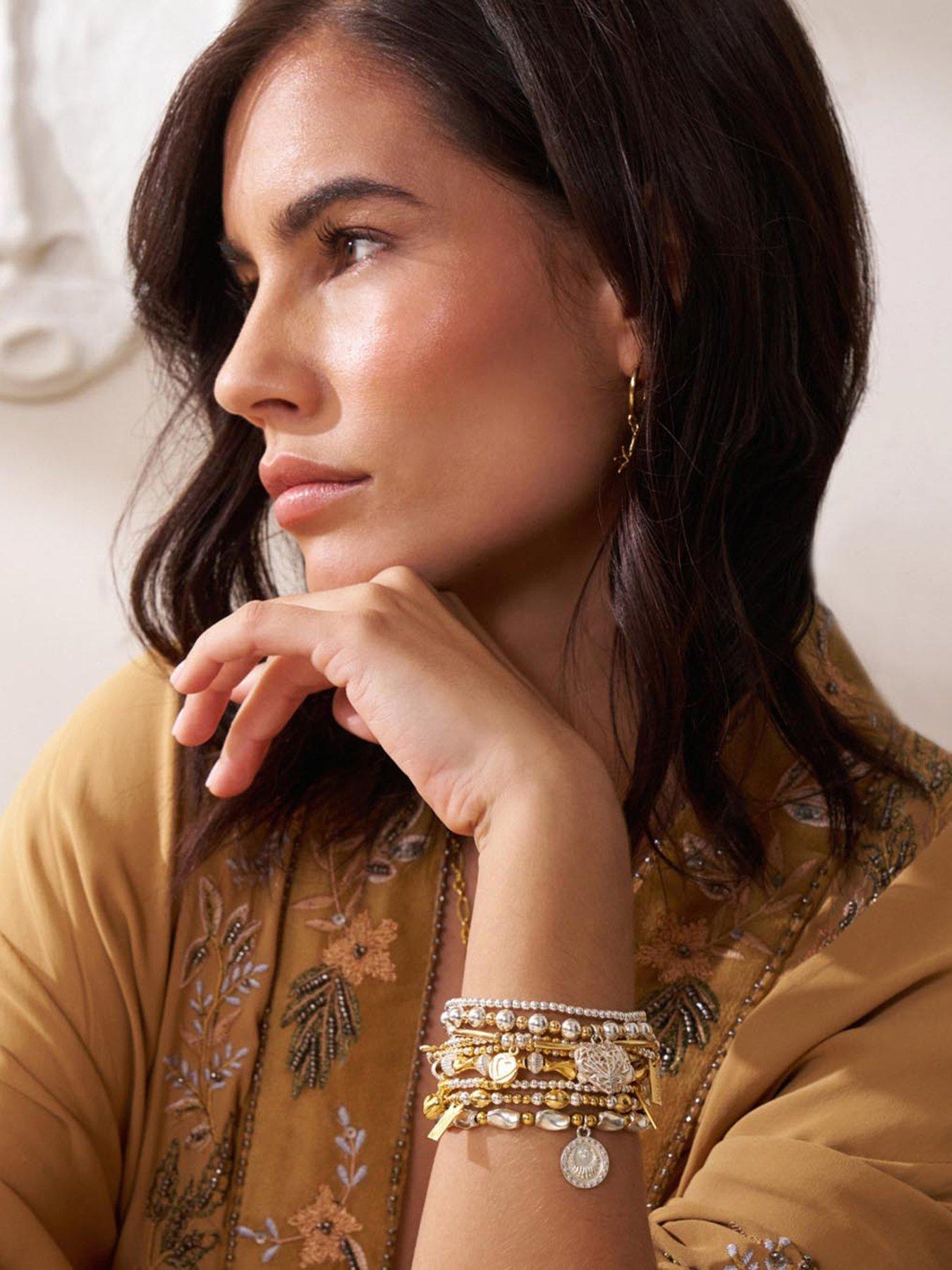 Image 4 of 4 of ChloBo Gold And Silver Rising Woman Bracelet
