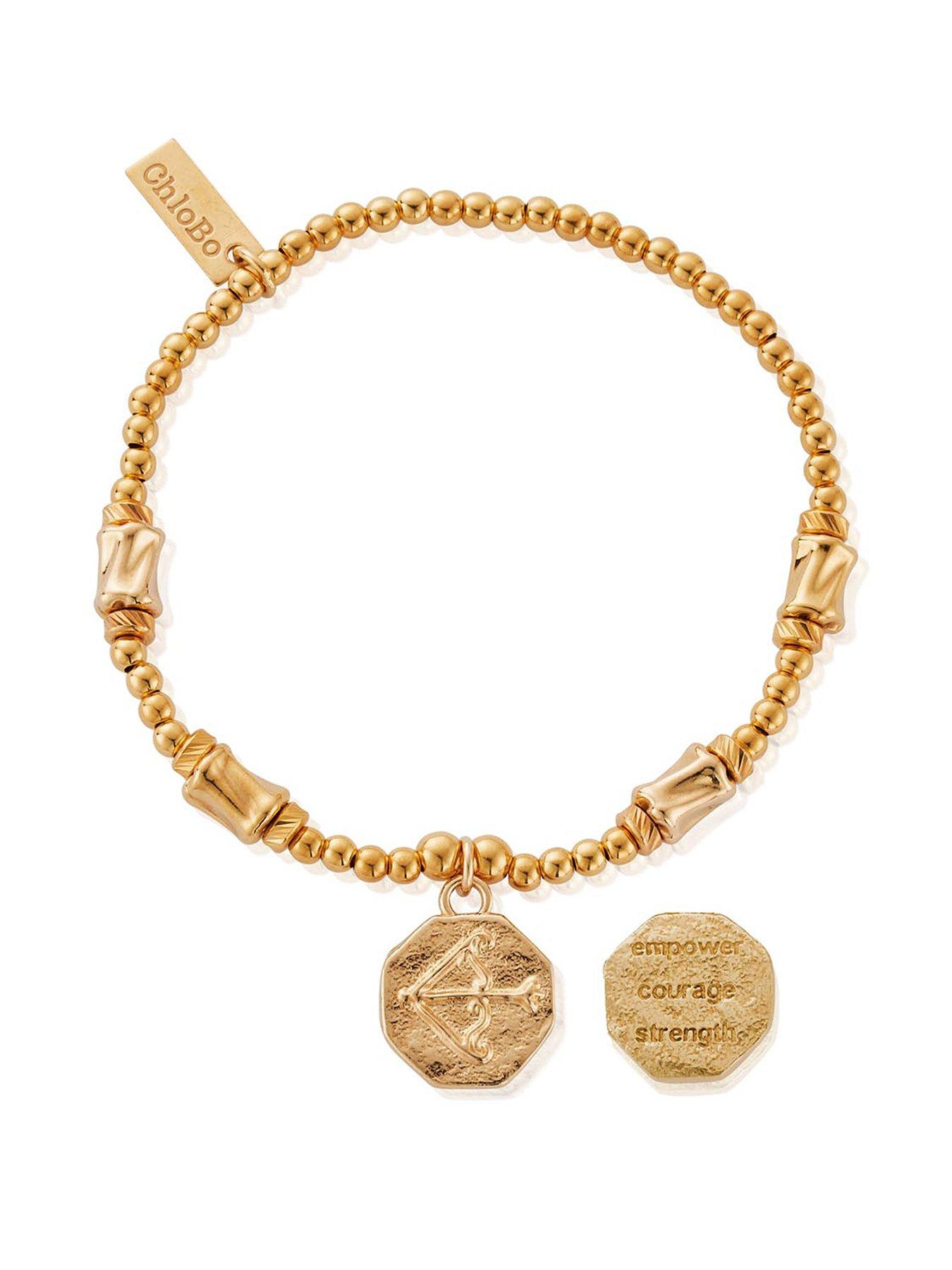 ChloBo GOLD CUTE CHARM CHUNKY TWIST ARROW BRACELET