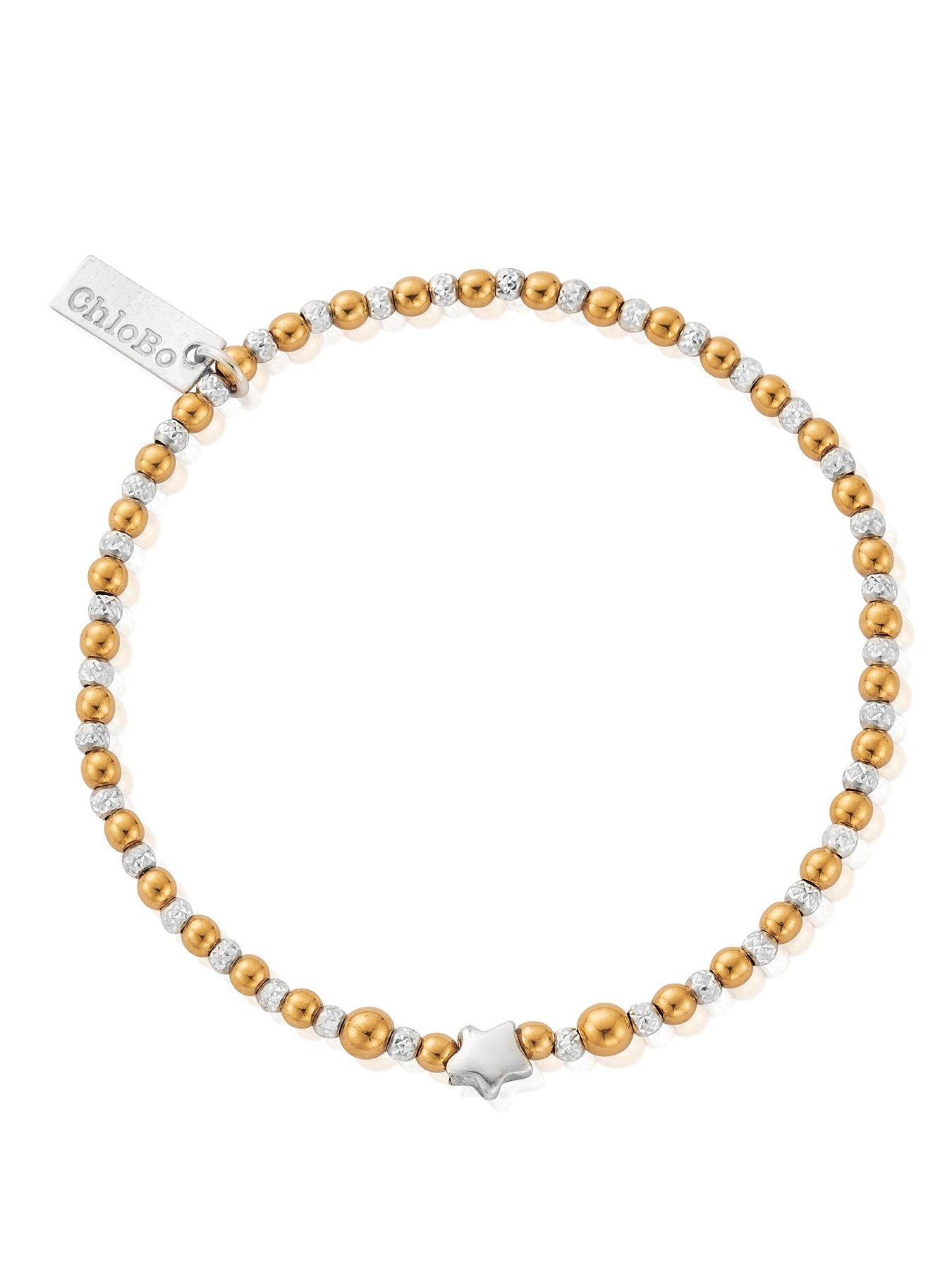 Image 1 of 3 of ChloBo Gold And Silver Inset Star Bracelet