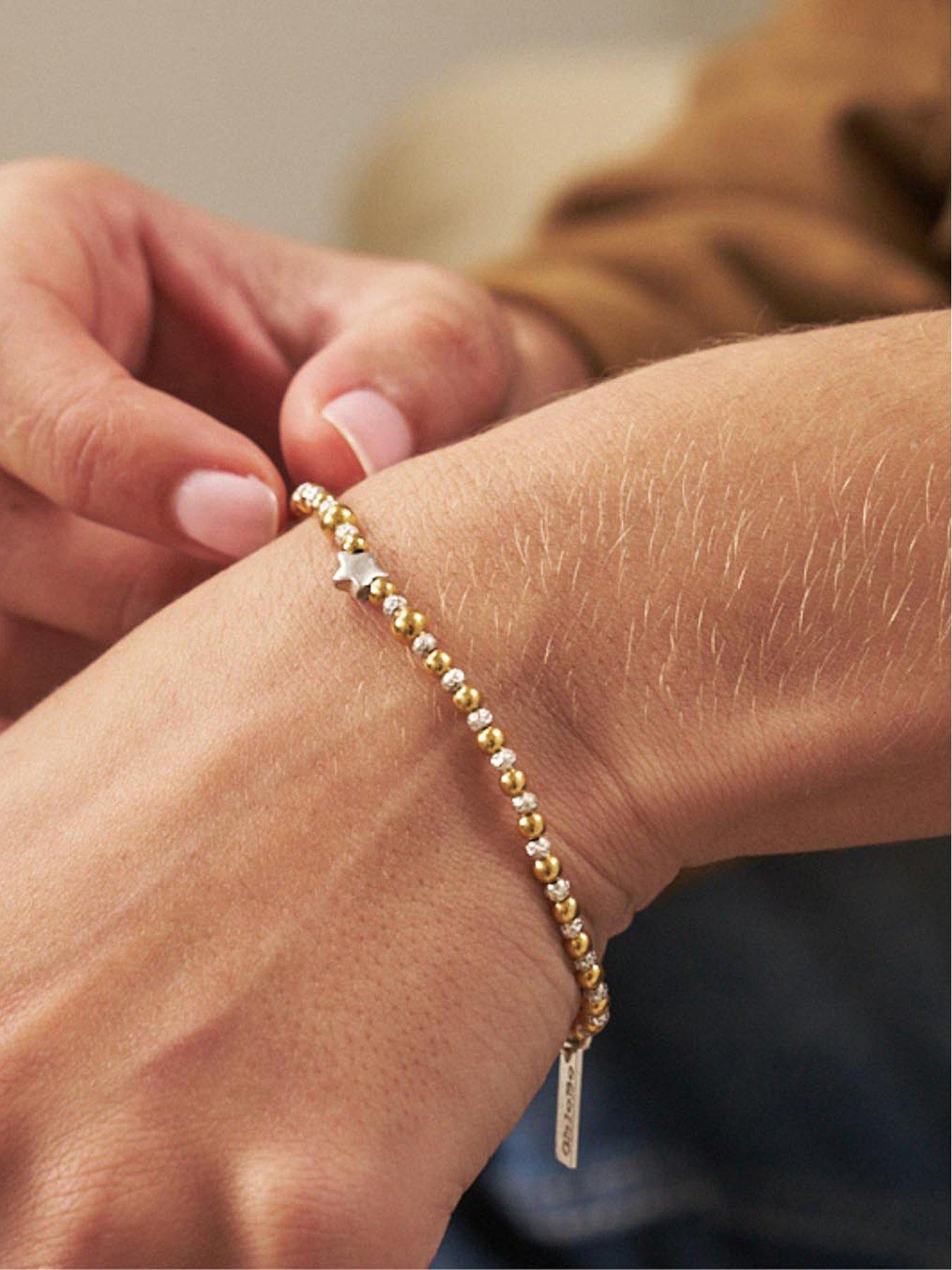 Image 2 of 3 of ChloBo Gold And Silver Inset Star Bracelet