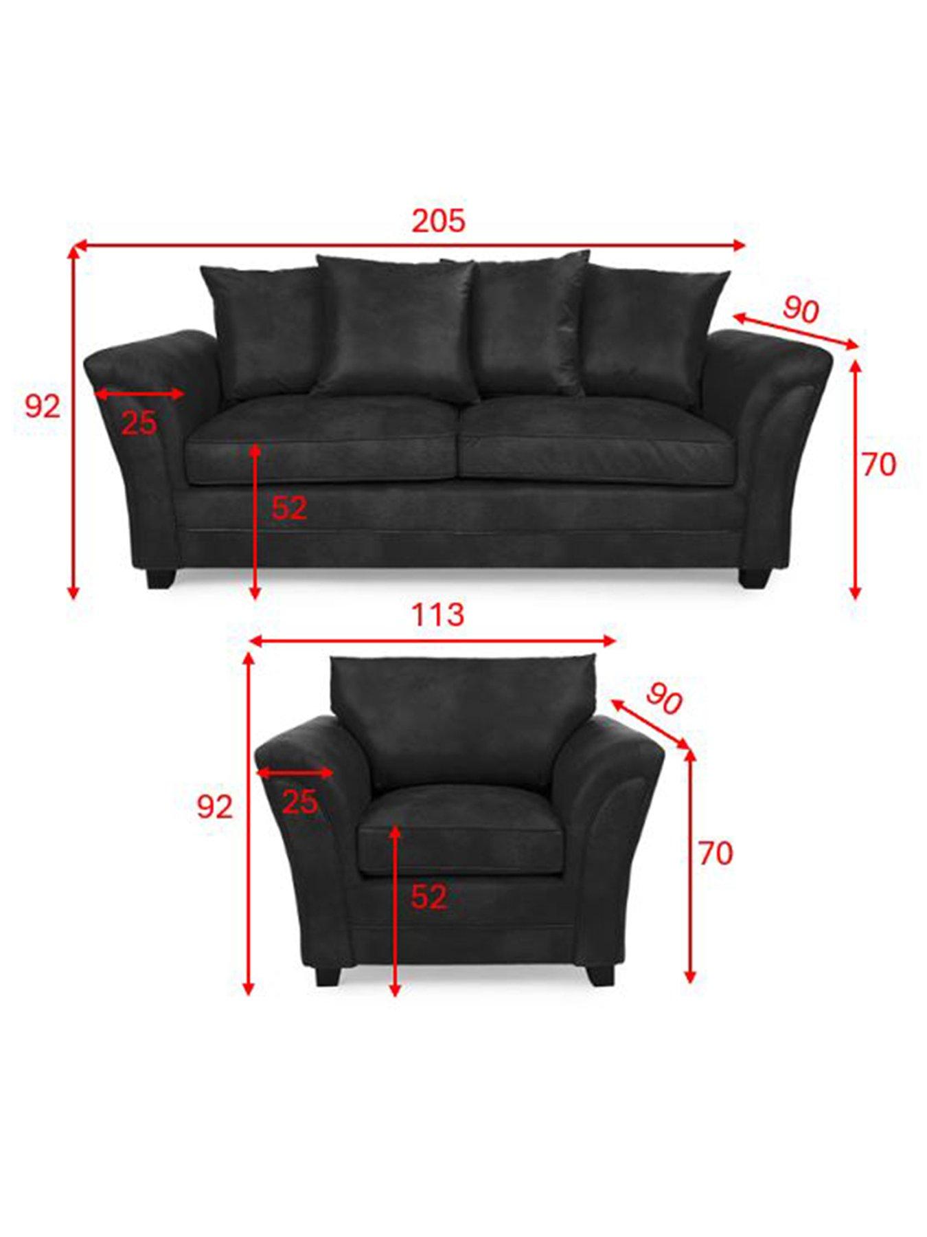 Image 6 of 6 of The Very Collection Dury Leather Look 3 + Chair
