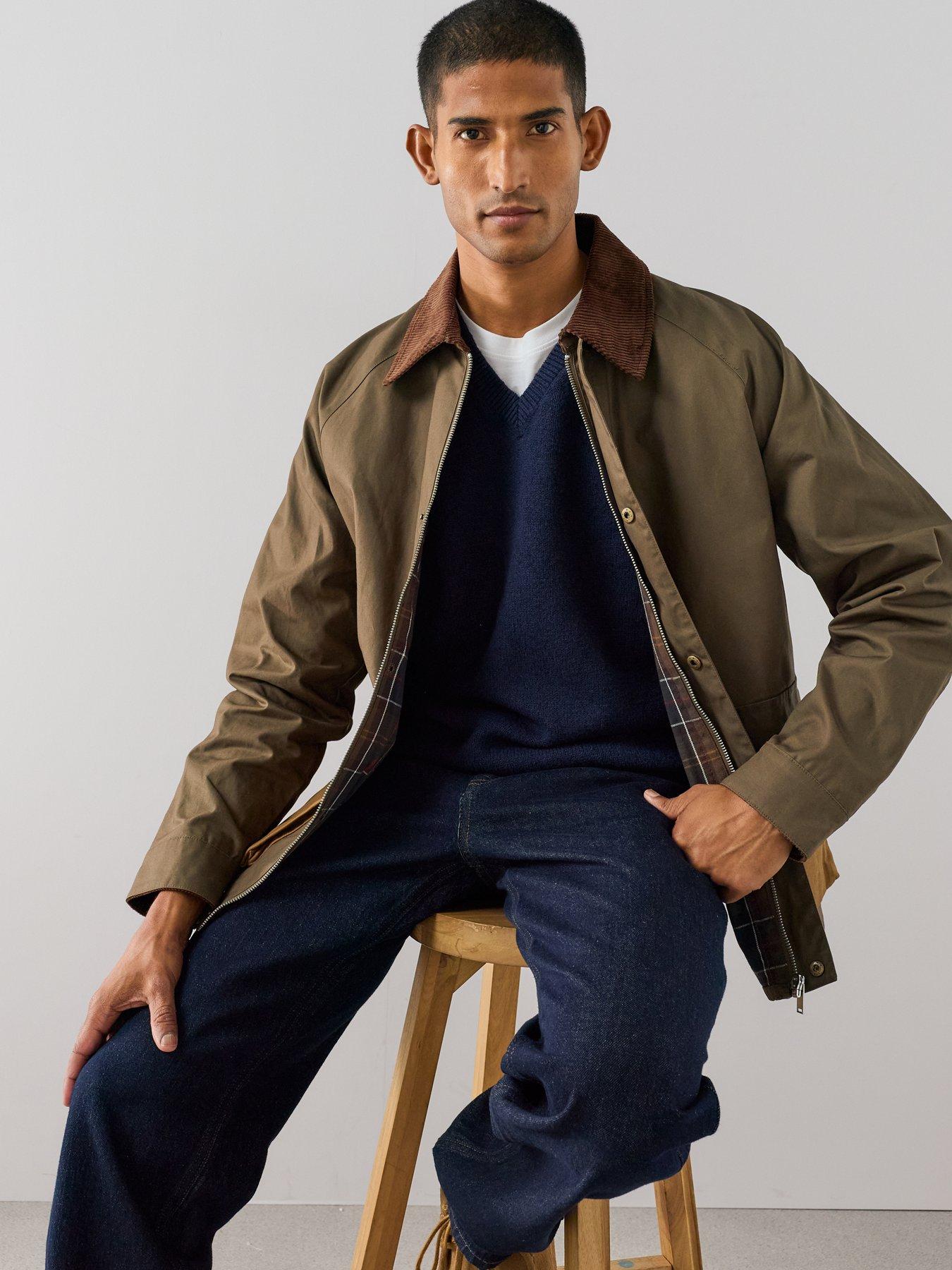 Image 1 of 7 of The Very Collection Pure Cotton Wax Jacket - Brown