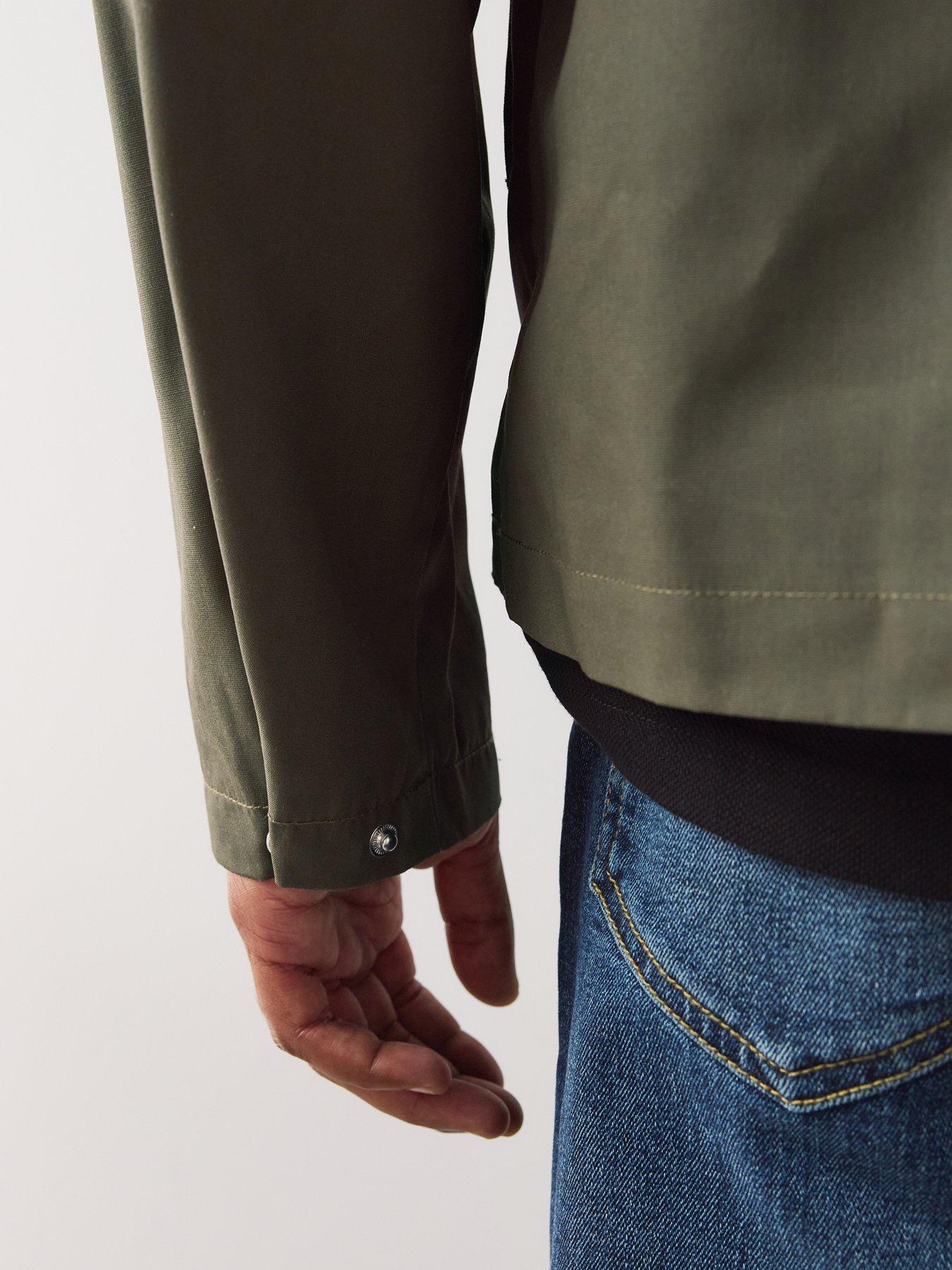 Image 5 of 7 of The Very Collection Cord Collar Wax Jacket - Khaki