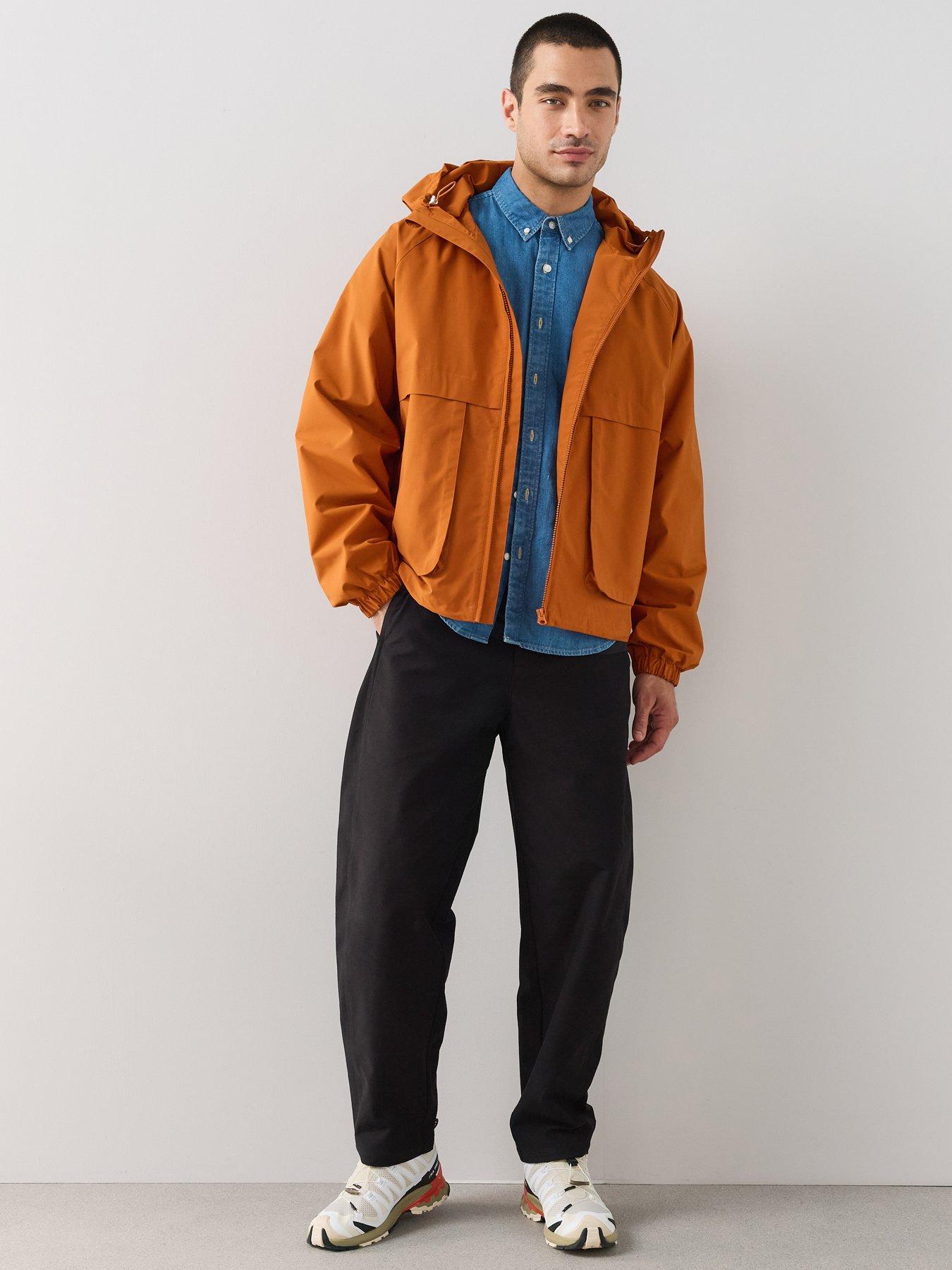 Image 3 of 6 of The Very Collection Showerproof Hooded Pocket Front Jacket - Dark Orange