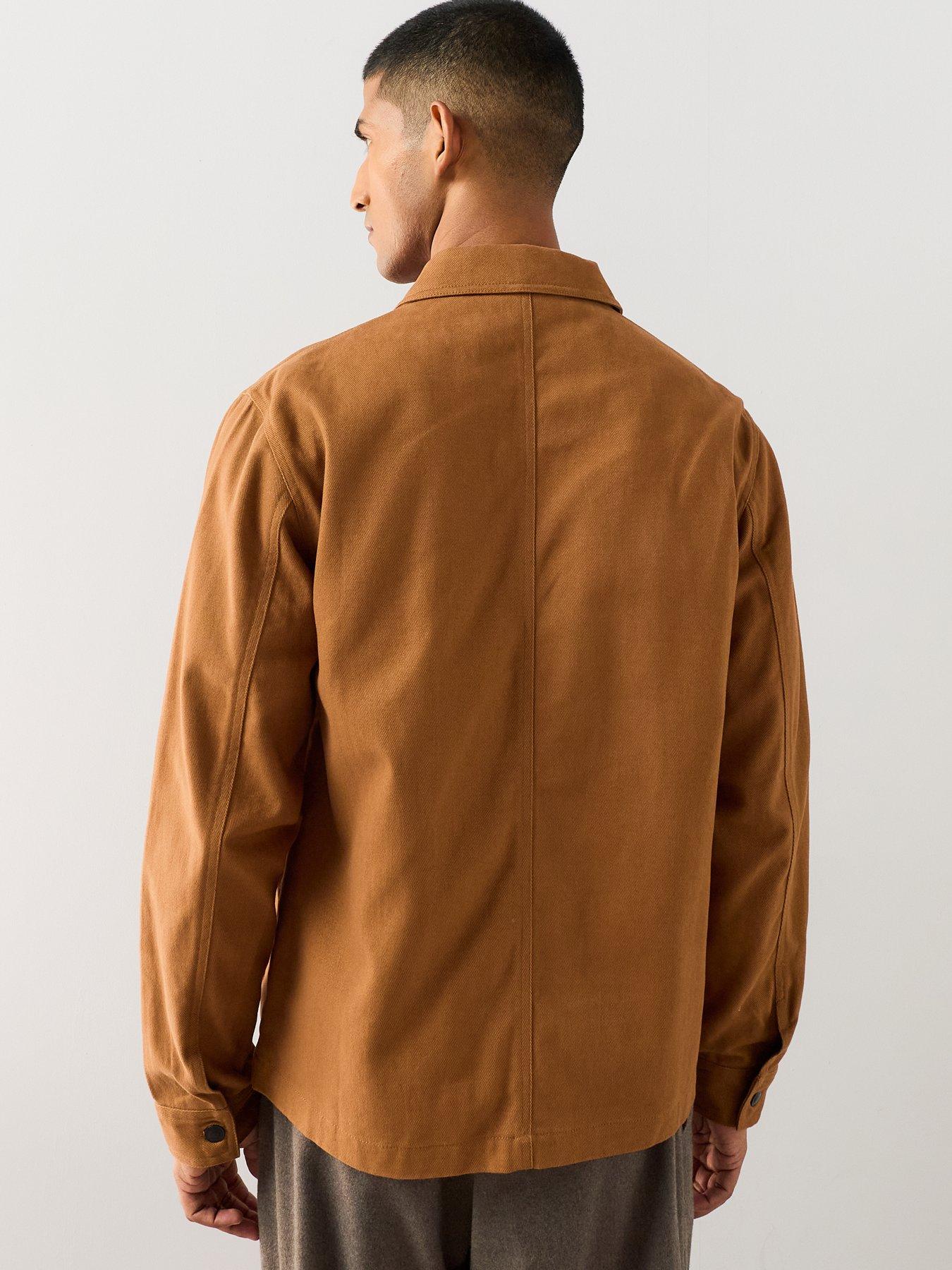 Image 2 of 7 of The Very Collection Regular Fit Twill Chore Jacket - Rust
