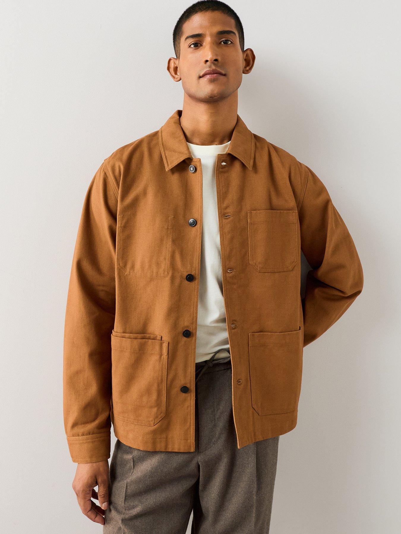 Image 5 of 7 of The Very Collection Regular Fit Twill Chore Jacket - Rust