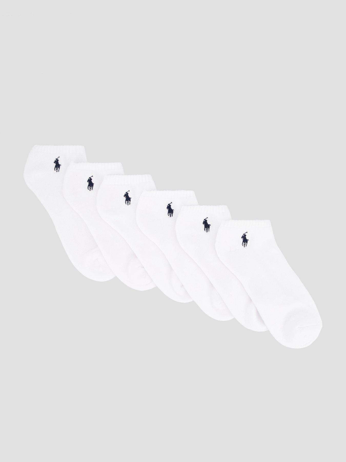 Polo Ralph Lauren 6 Pack Crew Sports Socks - White