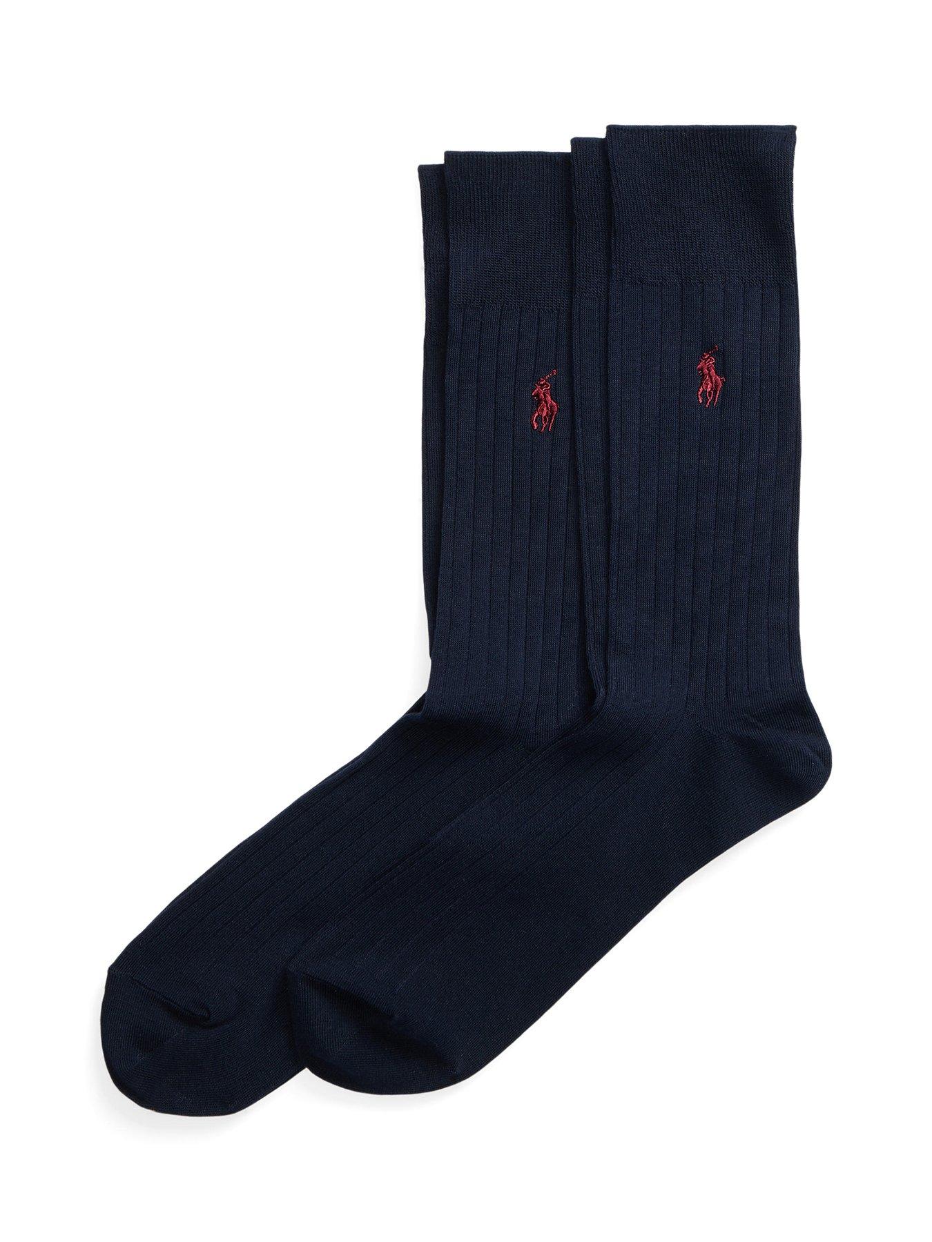 Polo Ralph Lauren 3 Pack Egyption Cotton Crew Socks - Navy