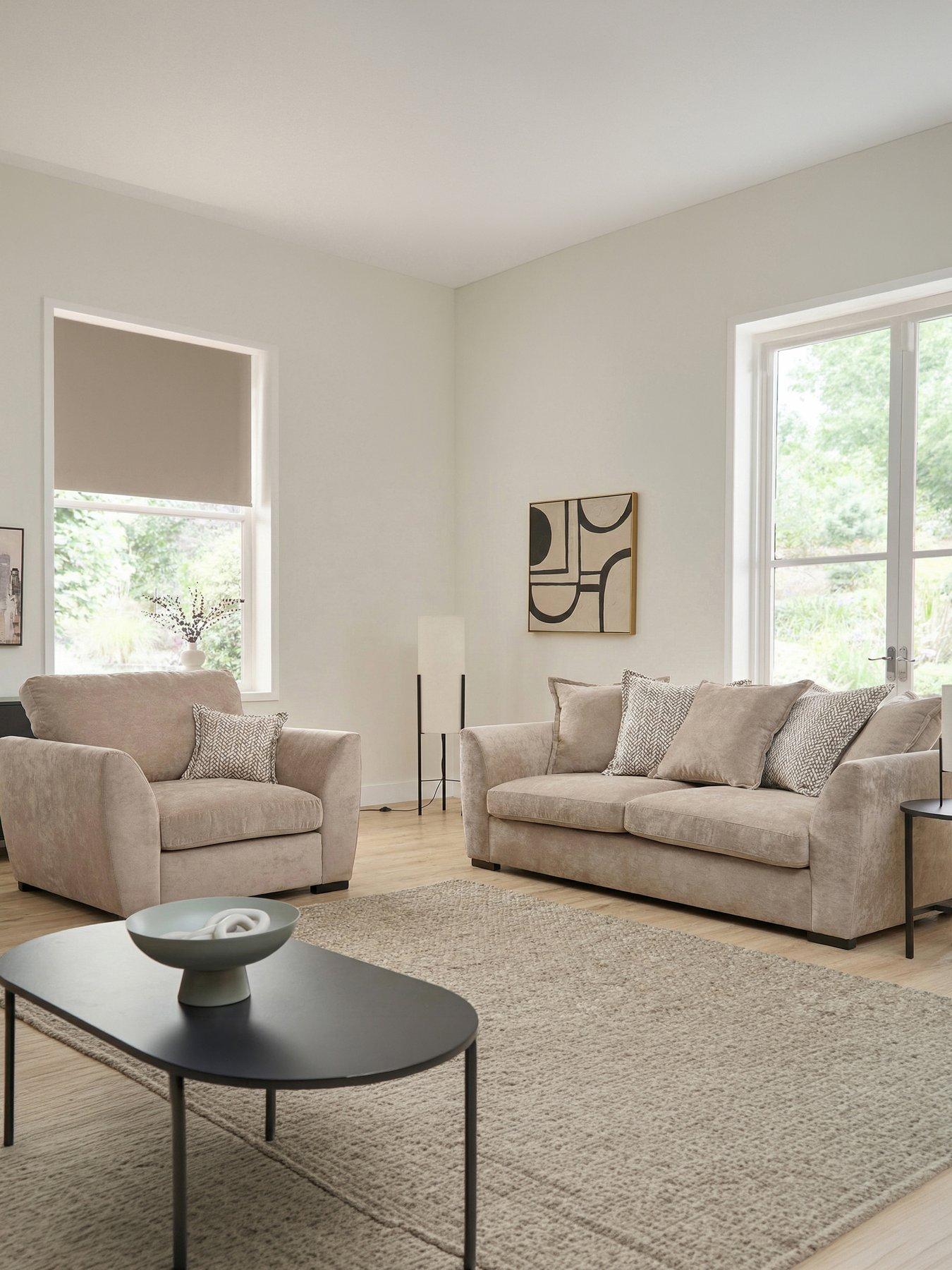 Image 1 of 2 of The Very Collection Havana Fabric 3 Seater Scatterback Sofa + Armchair Set (Buy &amp; SAVE!) - FSC&reg; Certified