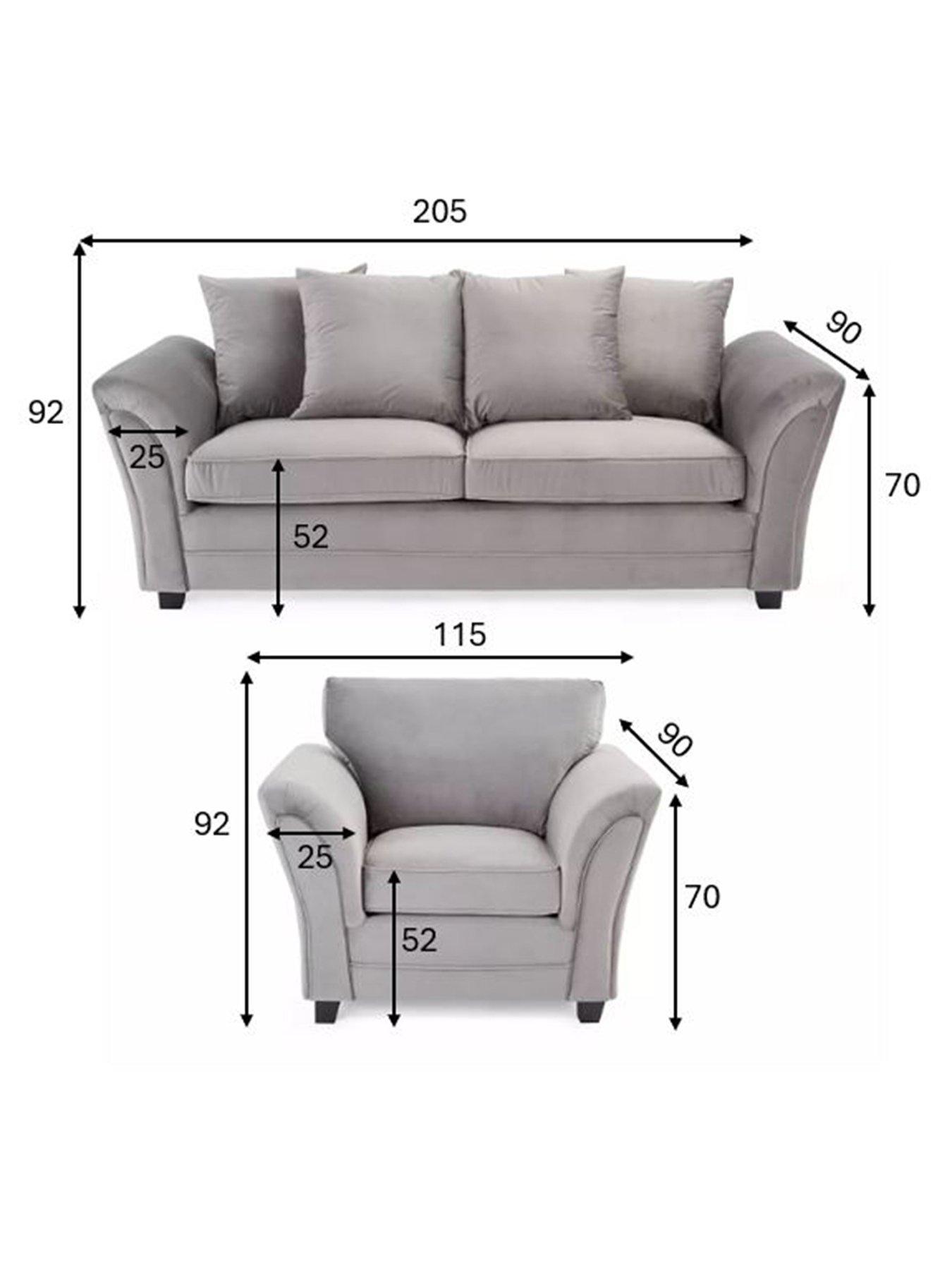 Image 7 of 7 of The Very Collection Leila Fabric 3 Seater Sofa + Armchair Set (Buy &amp; SAVE!) - FSC&reg; Certified