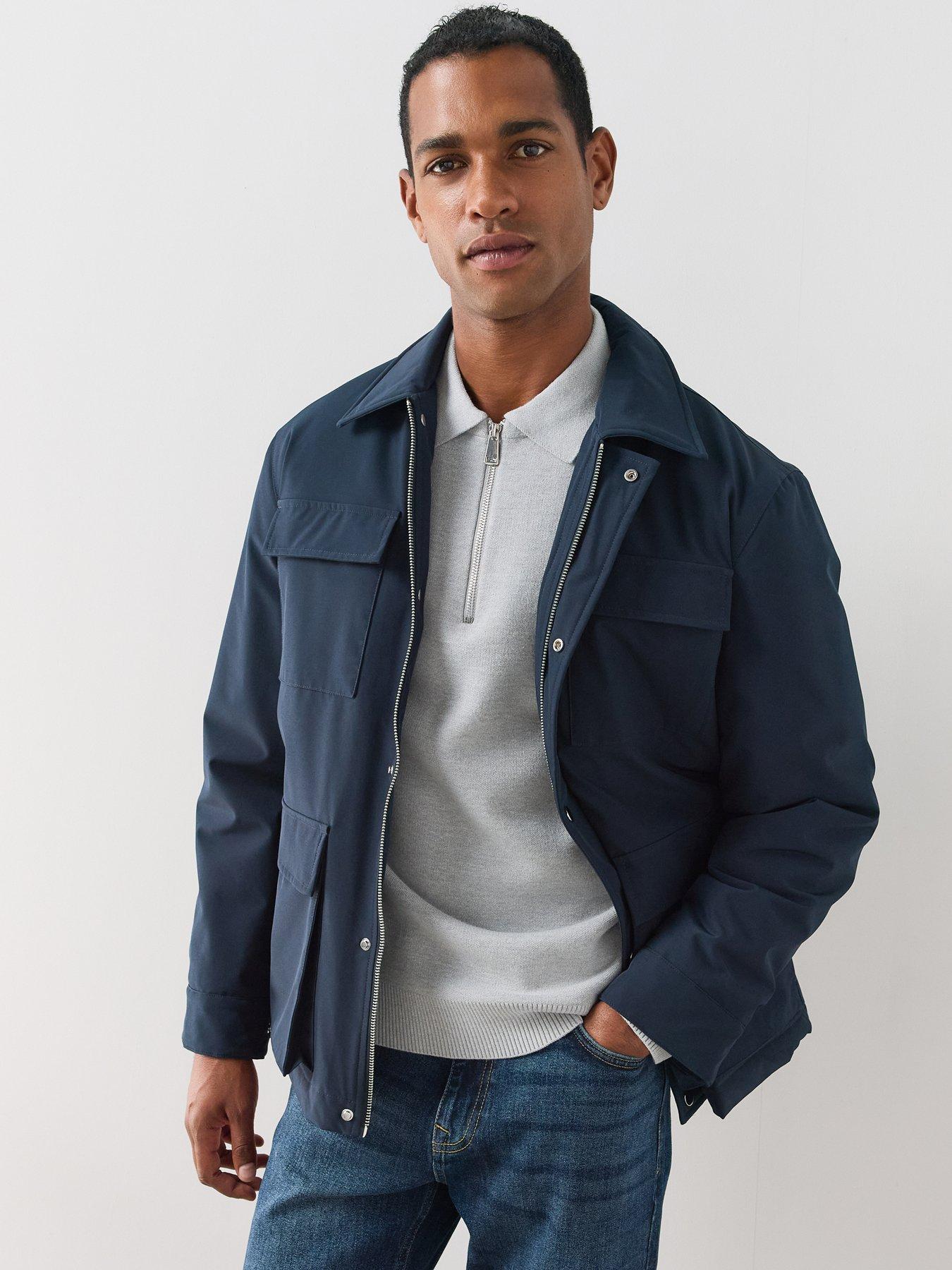 The Very Collection Full Pocket Padded Jacket - Navy