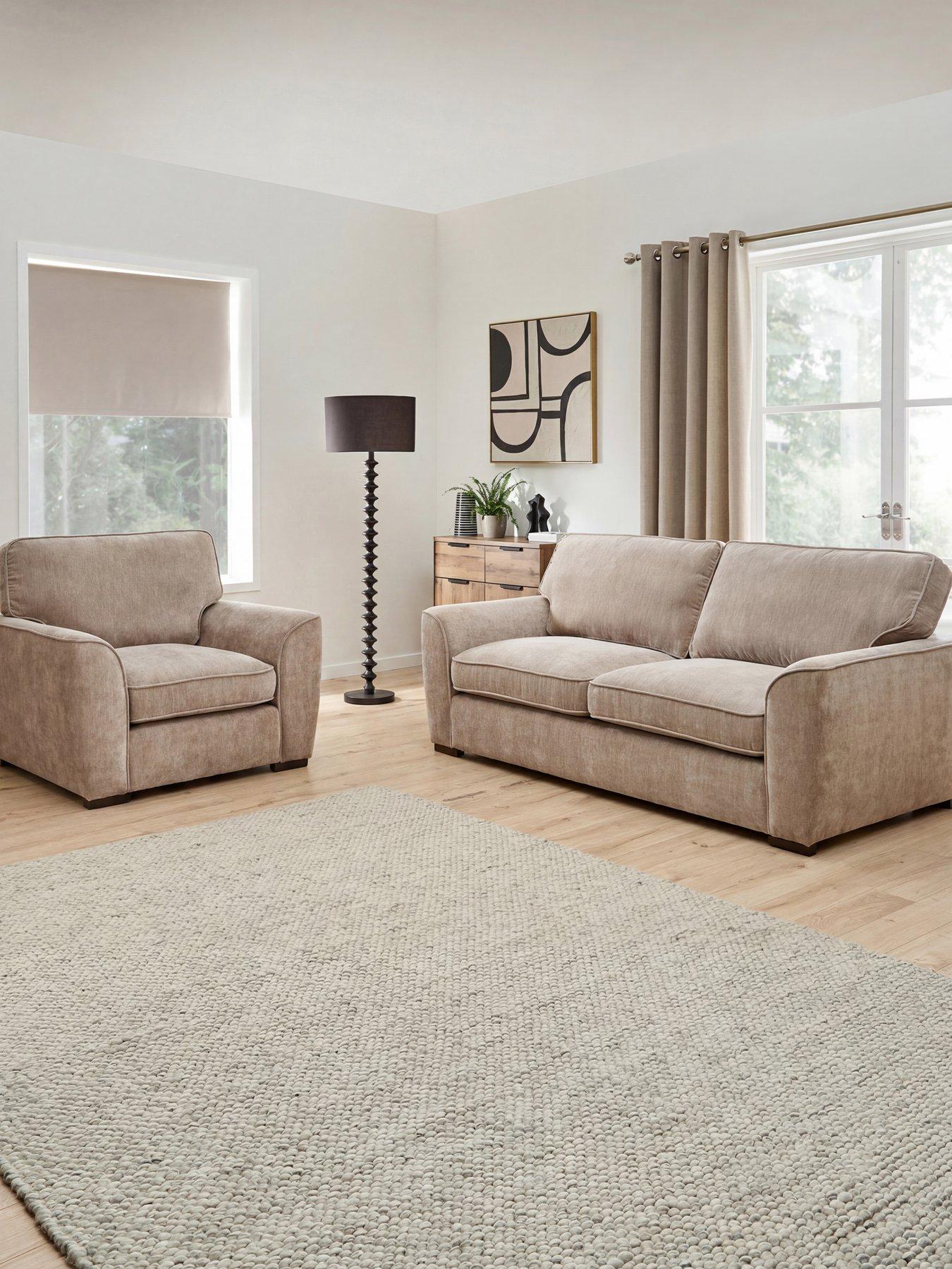 Image 1 of 7 of The Very Collection Harlow 3 Seater Fabric Sofa + Armchair Set (Buy &amp; SAVE!) - FSC&reg; Certified