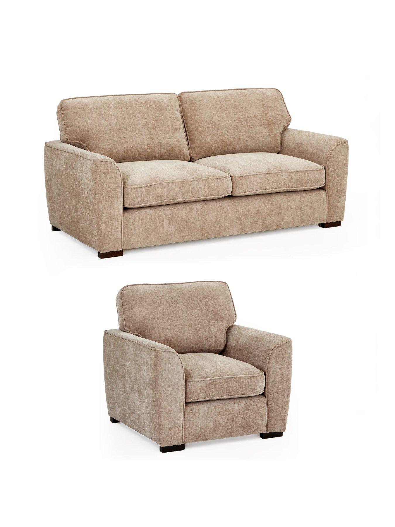 Image 2 of 6 of The Very Collection Harlow 3 Seater Fabric Sofa + Armchair Set (Buy &amp; SAVE!) - FSC&reg; Certified