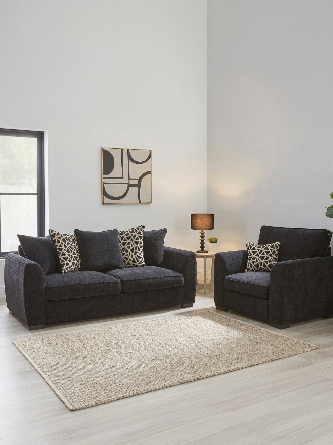 Image 1 of 7 of The Very Collection Payton Fabric 3 Seater Sofa + Armchair Set (Buy &amp; SAVE!) - FSC&reg; Certified