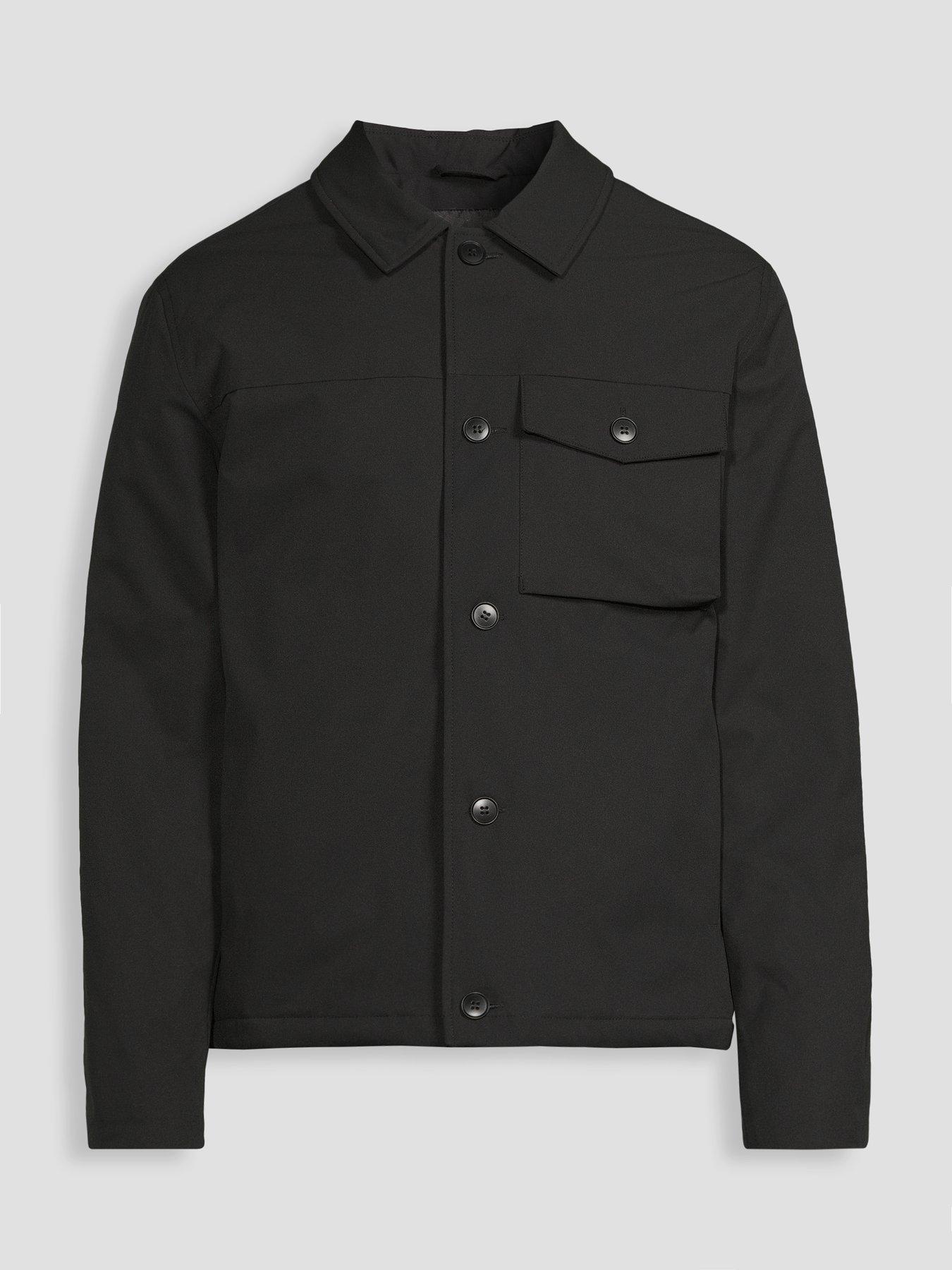 Image 7 of 7 of The Very Collection Padded Button Up Jacket - Black