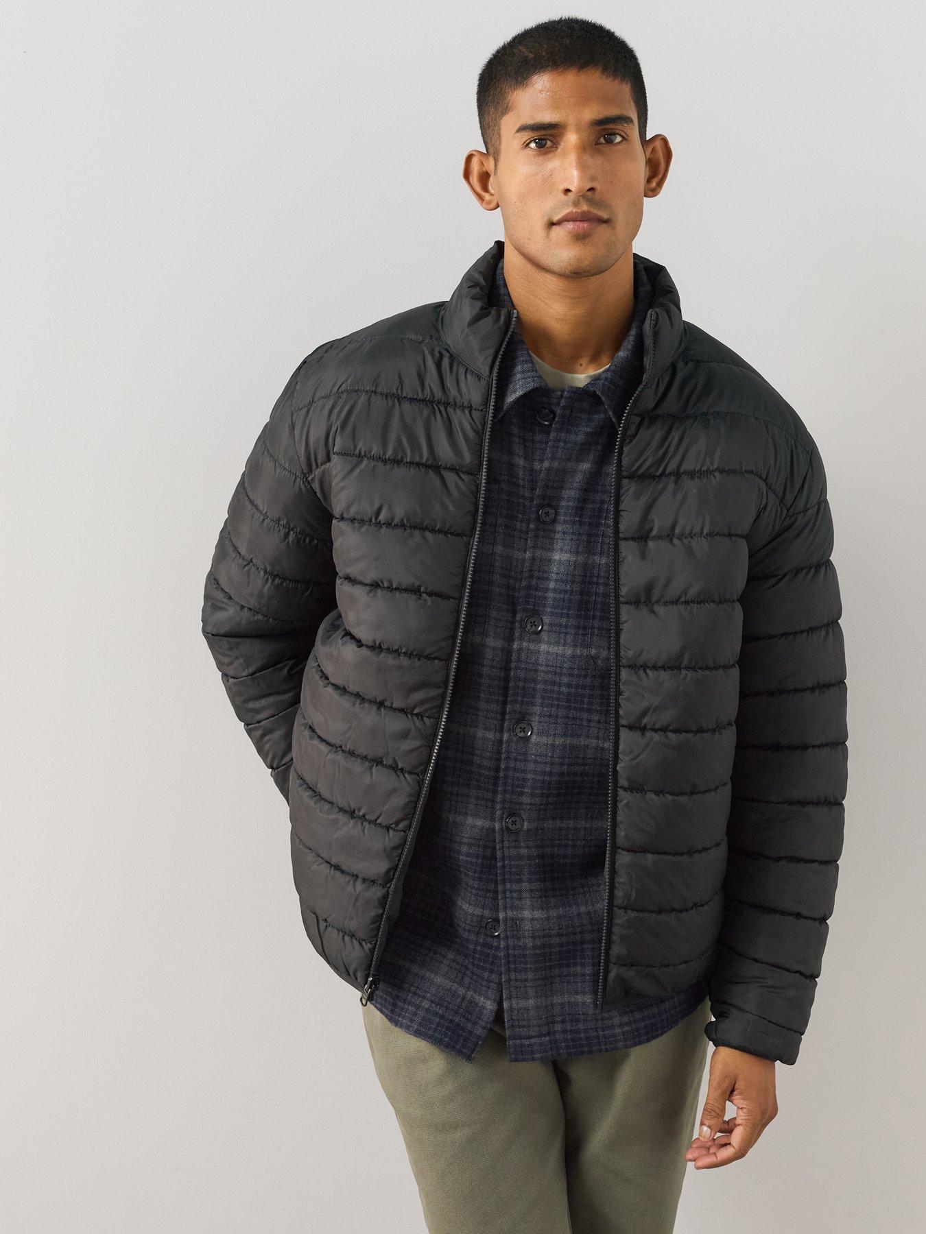 Image 1 of 7 of The Very Collection Men's Reversible Shower Resistant Padded Jacket - Black