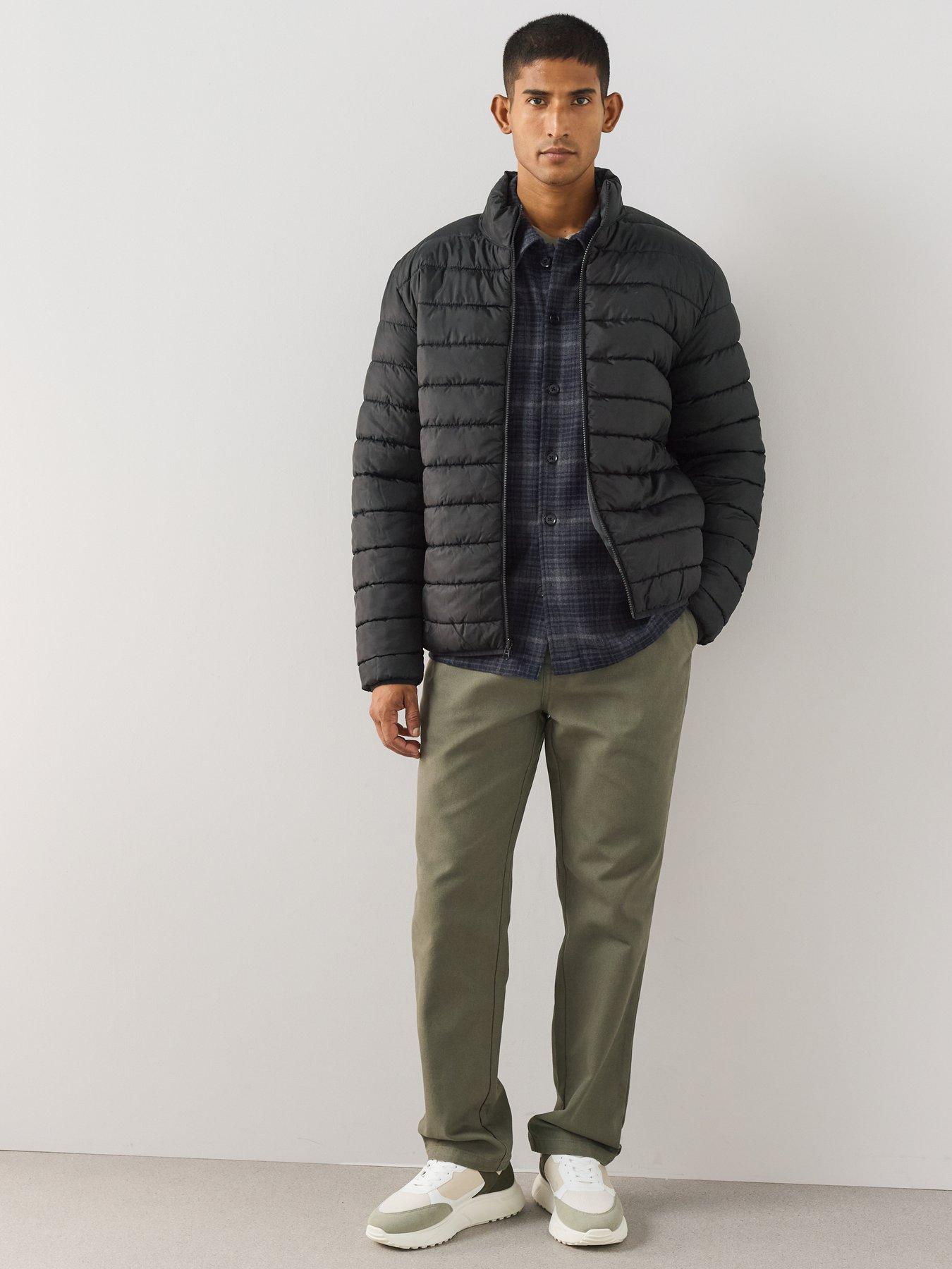 Image 3 of 7 of The Very Collection Men's Reversible Shower Resistant Padded Jacket - Black