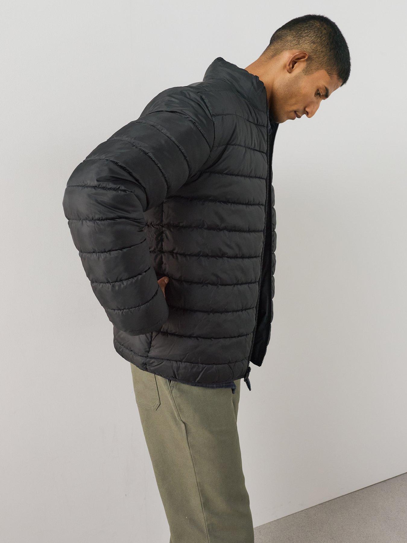 Image 5 of 7 of The Very Collection Men's Reversible Shower Resistant Padded Jacket - Black