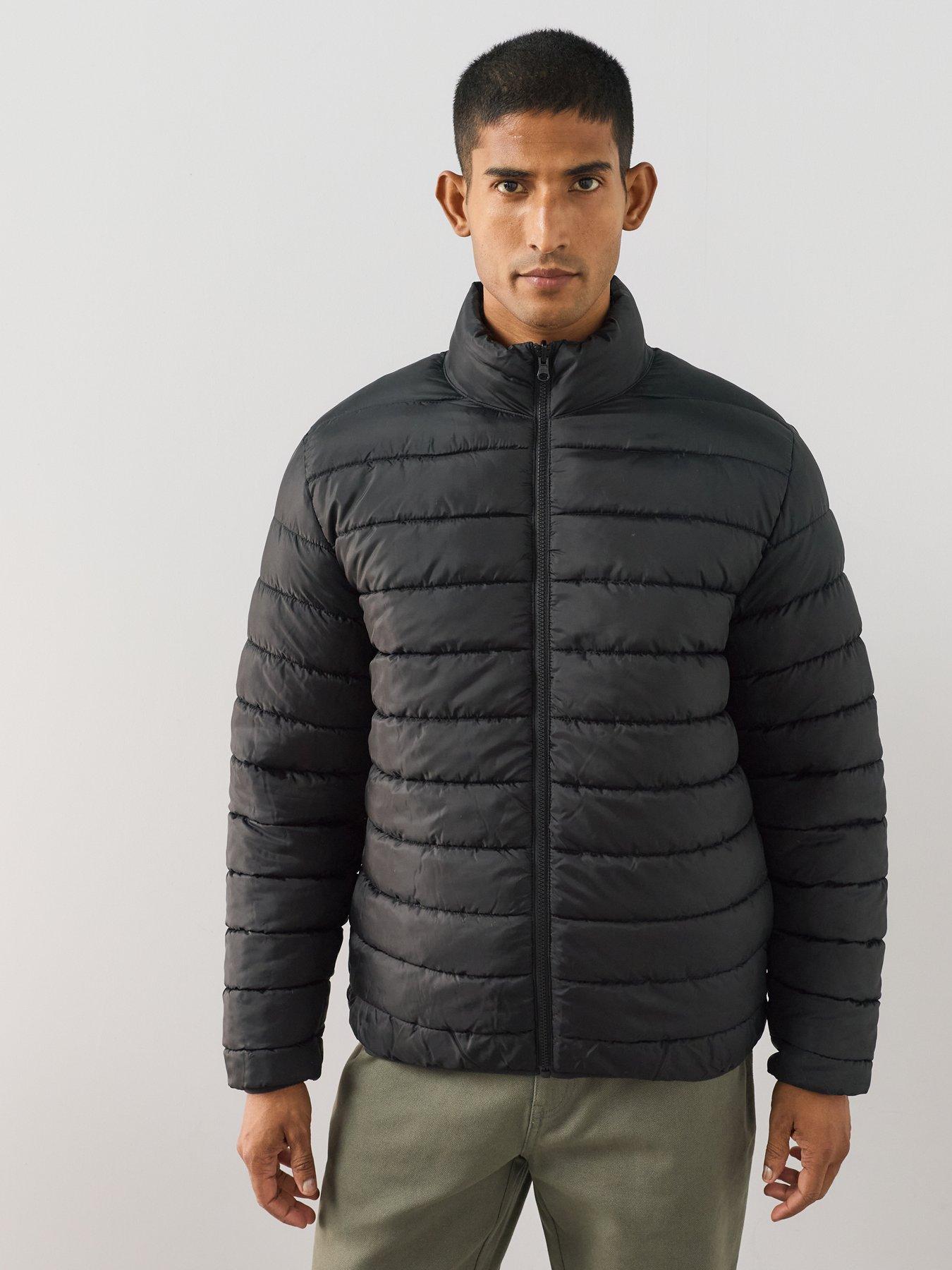 Image 6 of 7 of The Very Collection Men's Reversible Shower Resistant Padded Jacket - Black