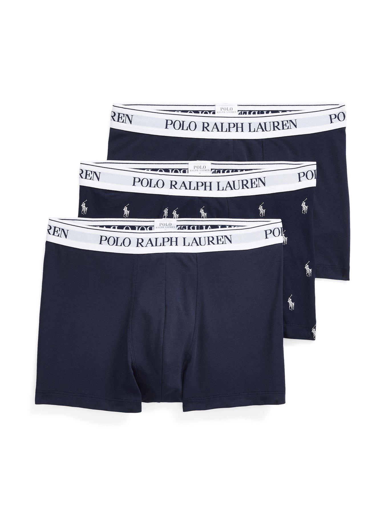 Image 1 of 4 of Polo Ralph Lauren Classic 3 Pack Trunks - Navy