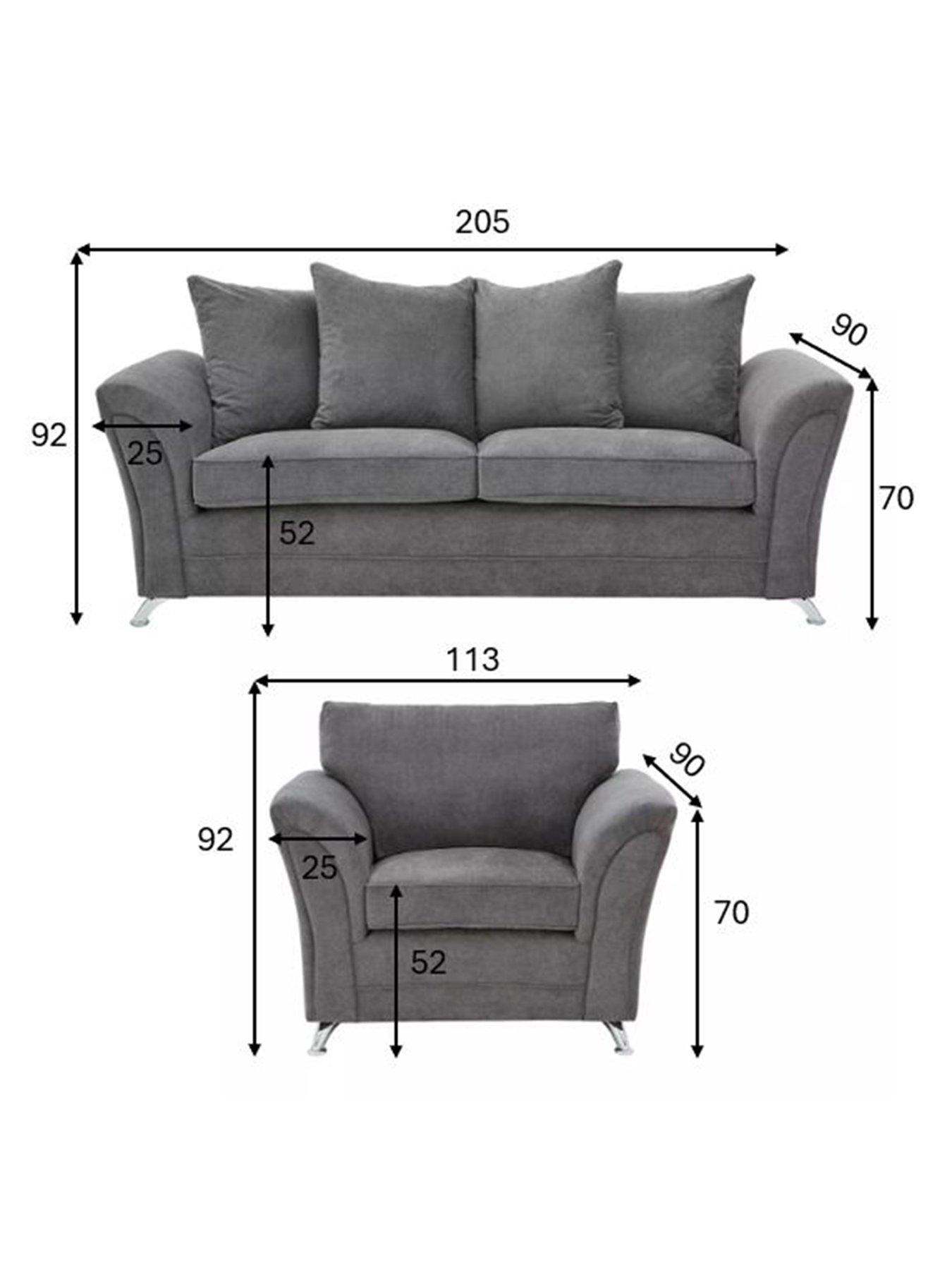 Image 6 of 6 of The Very Collection Dury Fabric 3 Seater Scatter Back Sofa + Armchair Set (Buy &amp; SAVE!) - FSC&reg; Certified