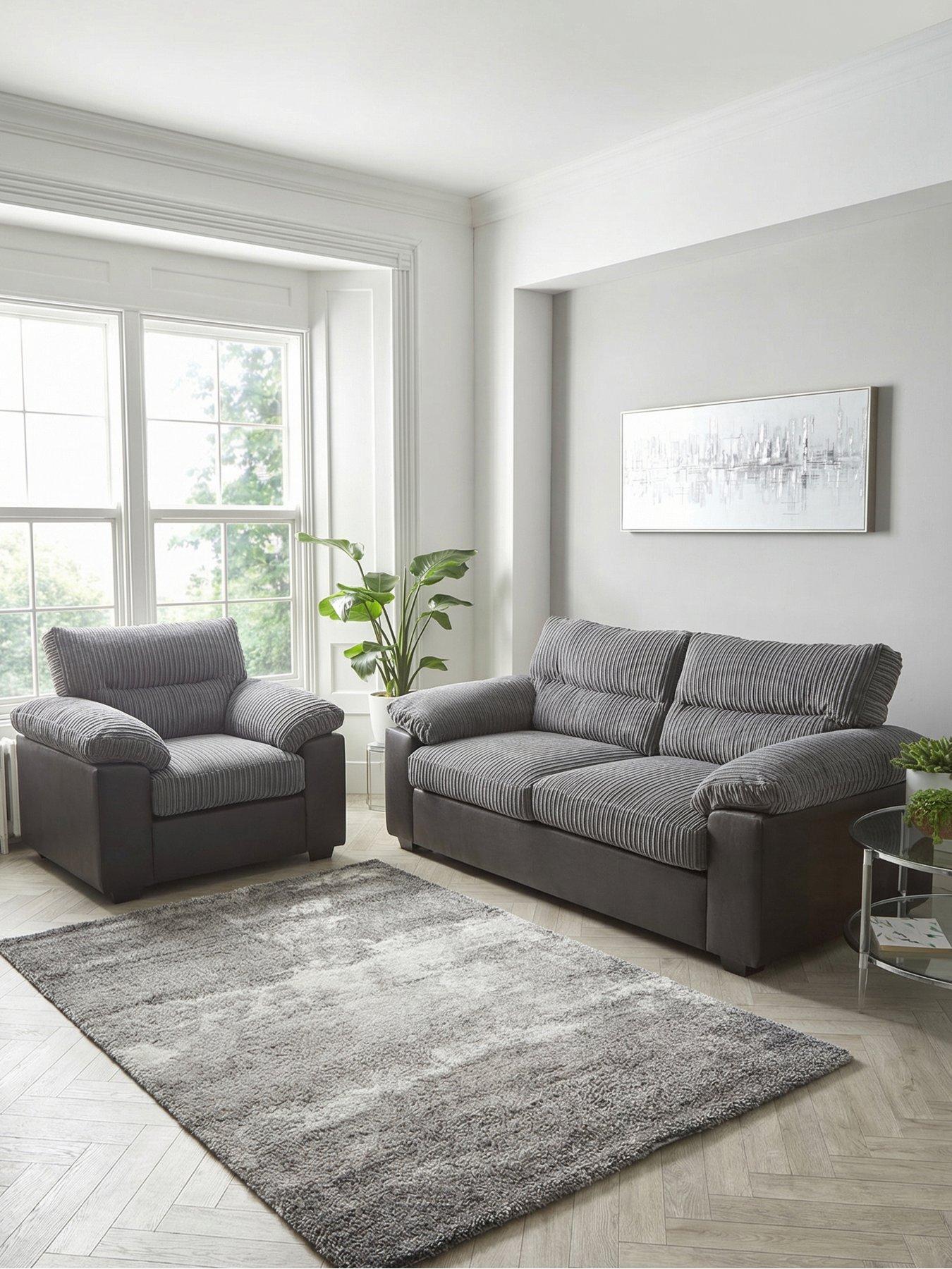 Image 1 of 5 of The Very Collection Armstrong 3 Seater + Chair